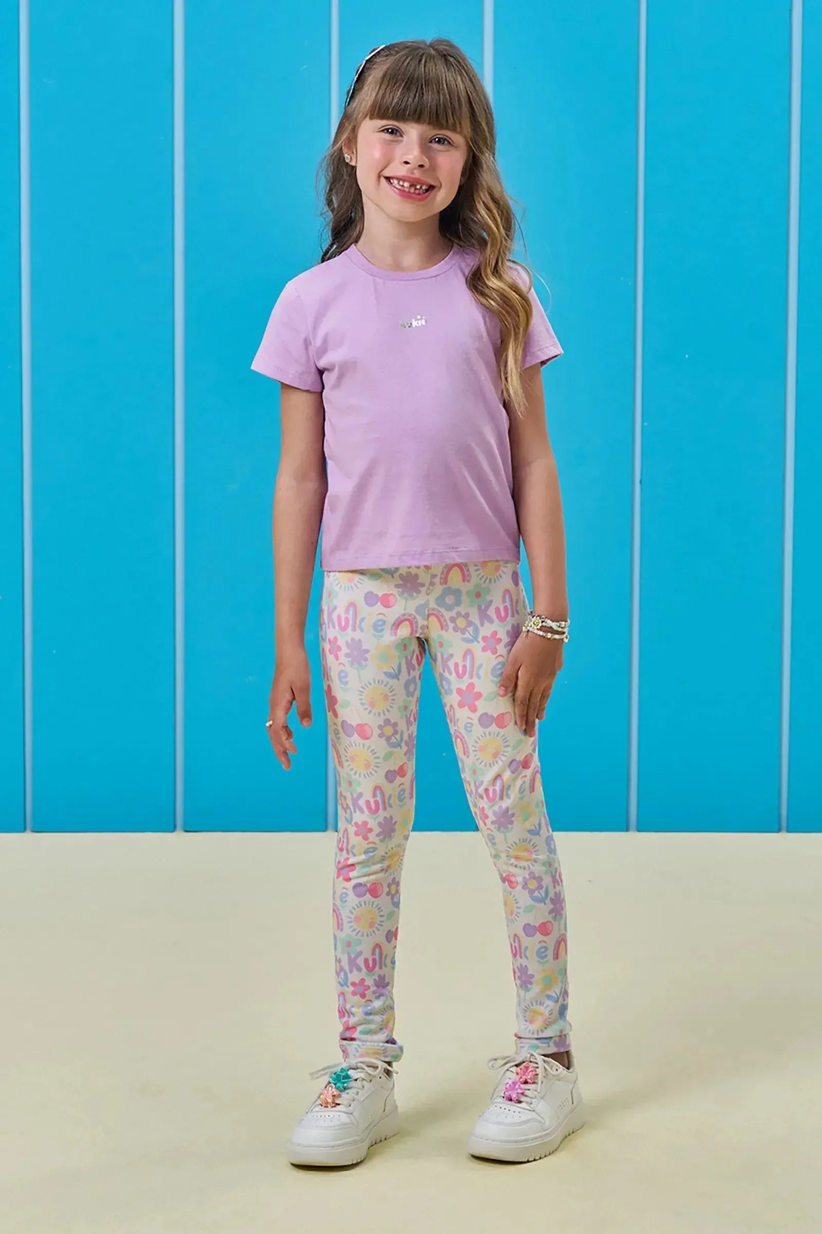 Calça Legging em Molecotton 95964 Kukiê Infantil Menina