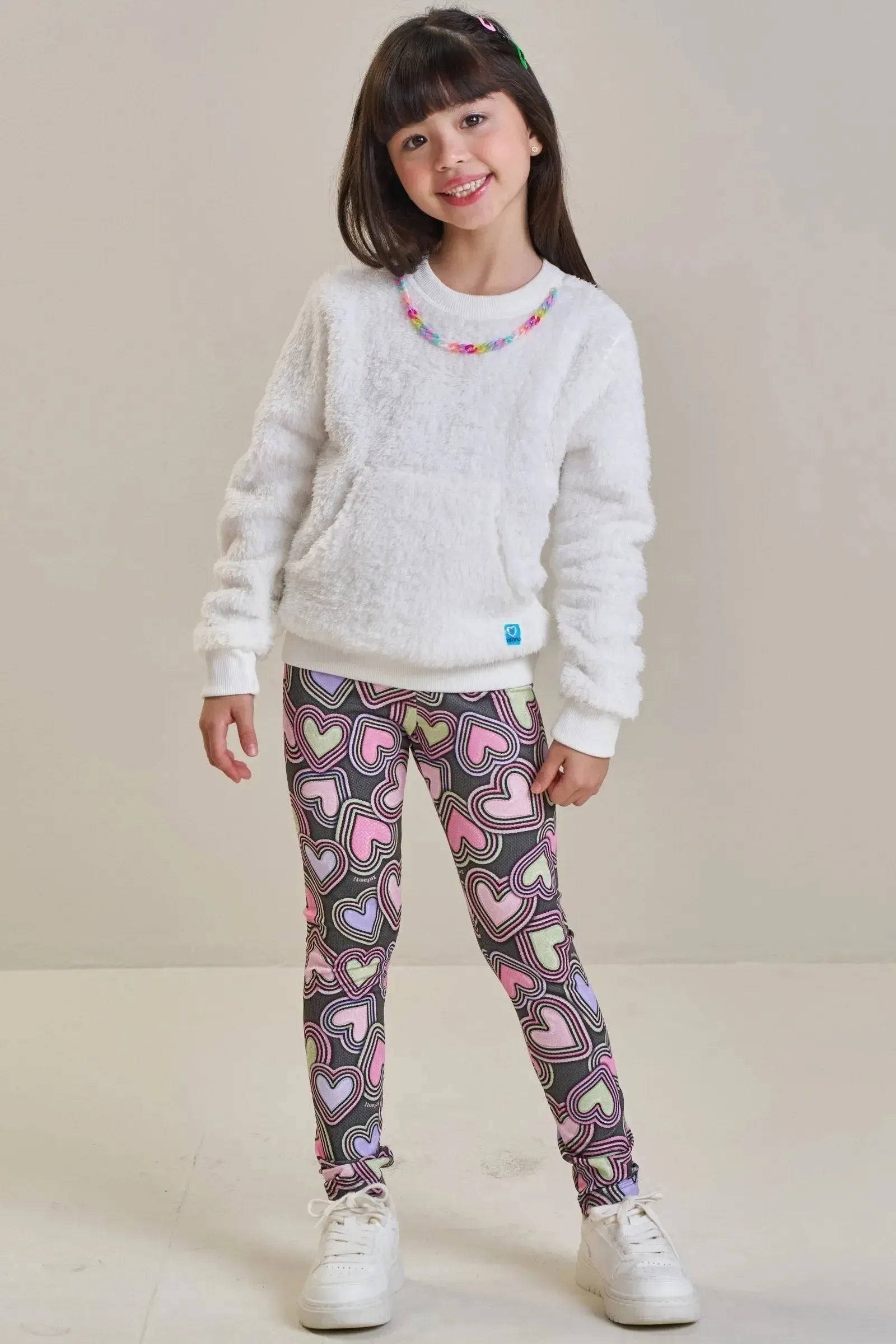 Calça Legging em Termoskin Peluciado 89465 Infanti Infantil Menina
