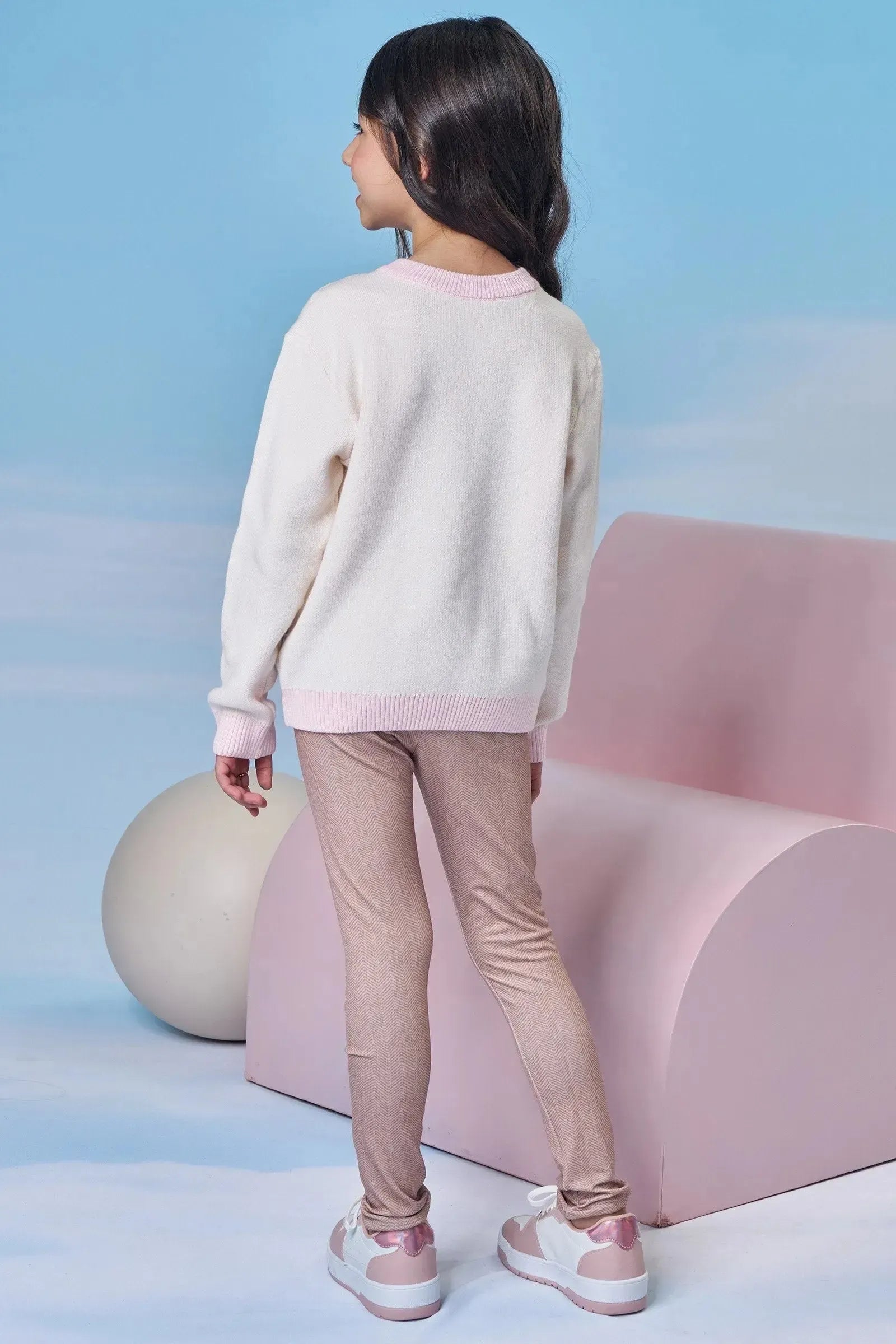 Calça Legging em Termoskin Peluciado 89565 Kukiê Infantil Menina