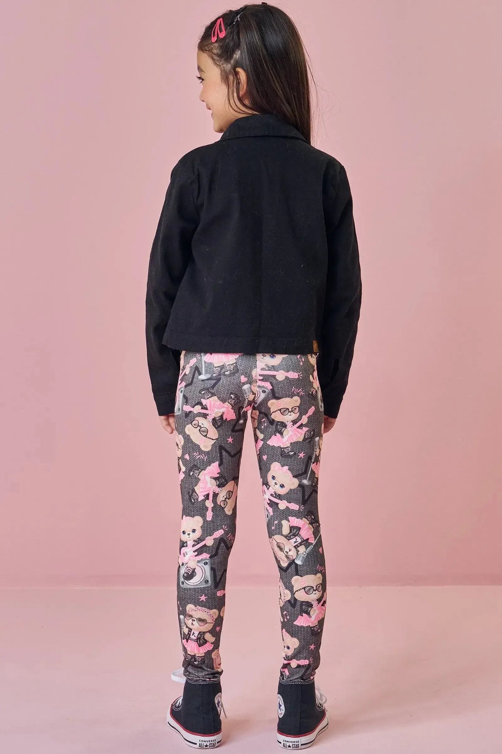 Calça Legging em Termoskin Peluciado 89568 Kukiê Infantil Menina