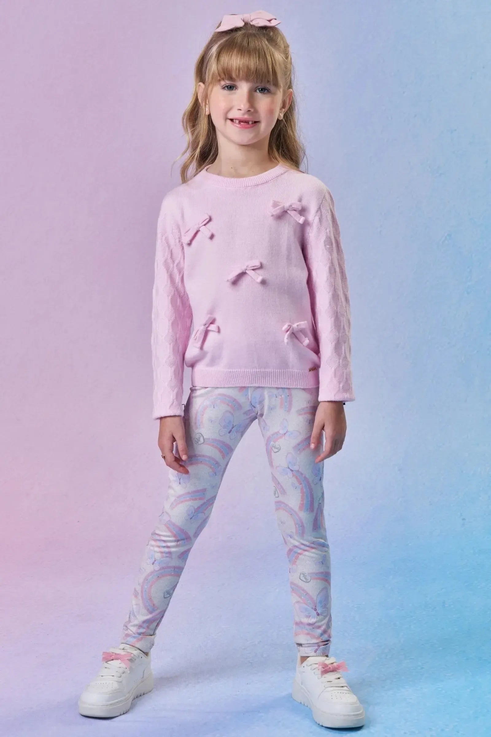 Calça Legging em Termoskin Peluciado 89674 Infanti Infantil Menina