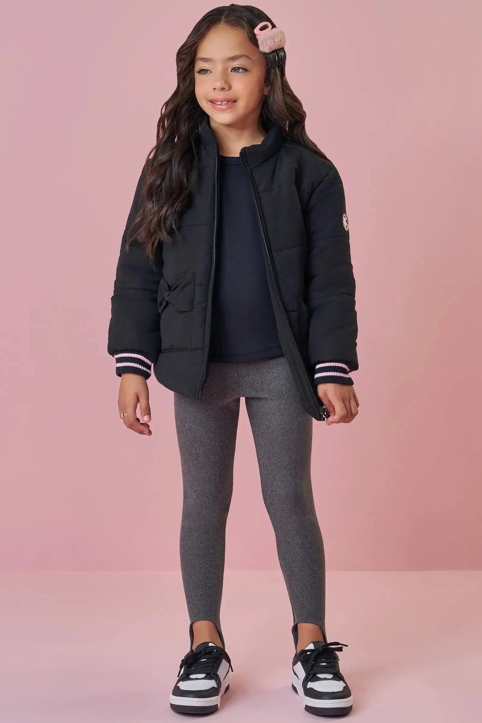 Calça Legging Fuseau em Canelado Comfy 89254 Kukiê Infantil Menina