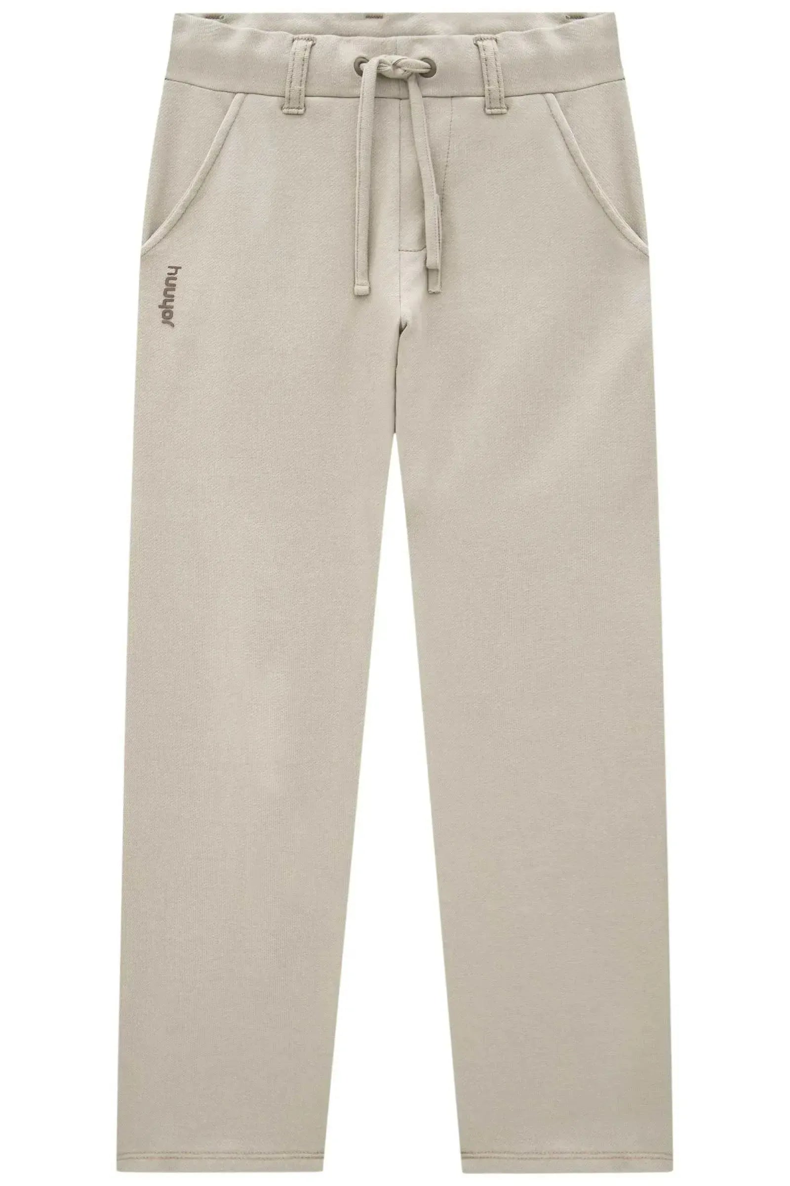 Calça Reta em Moletwill com Elastano 89274 Johnny Fox Teen Menino