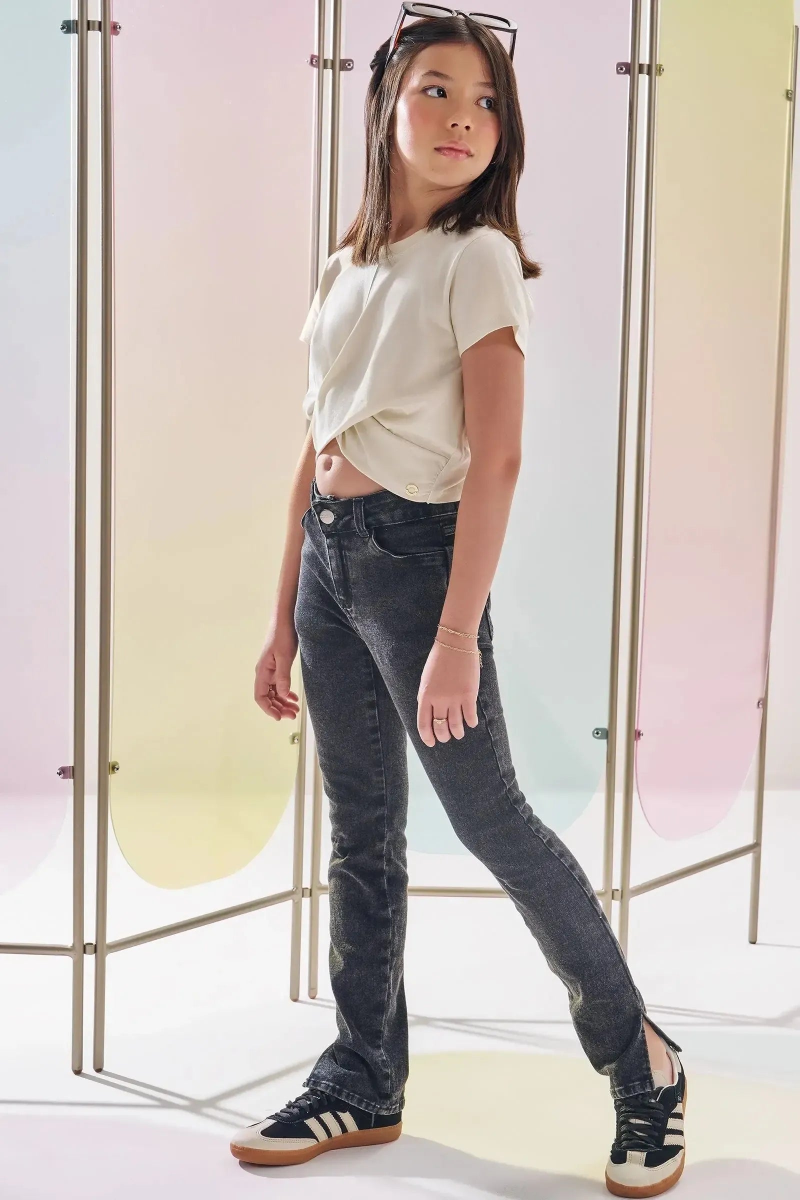 Calça Skinny em Jeans com Elastano 83417 Lilimoon Teen Menina