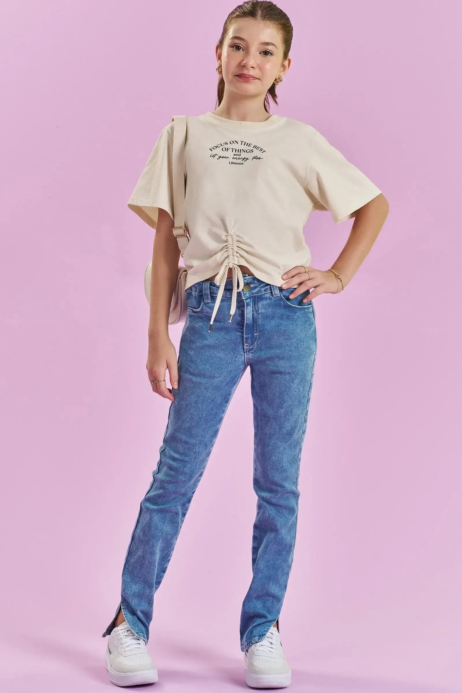 Calça Skinny em Jeans com Elastano 83417 Lilimoon Teen Menina