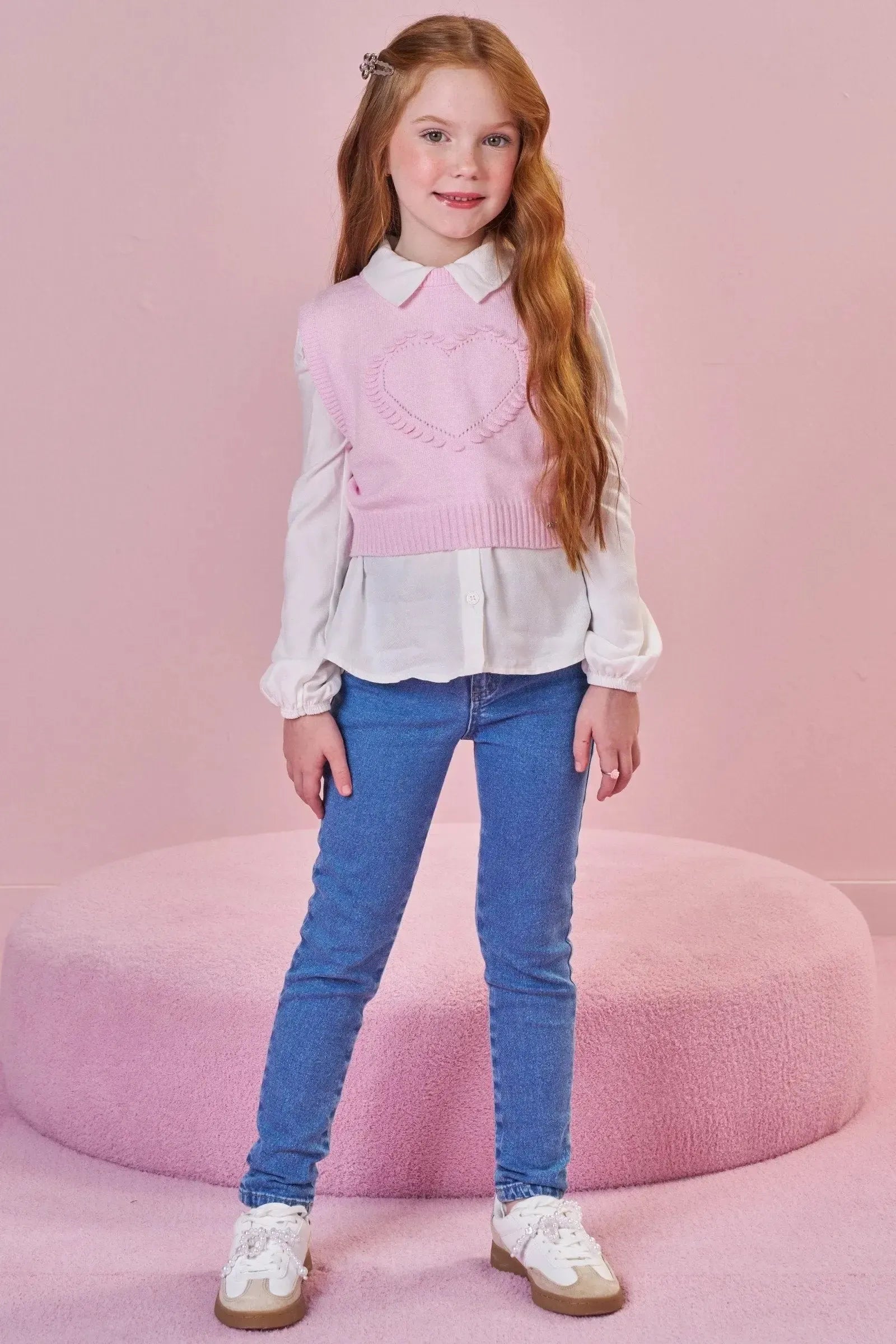 Calça Skinny em Jeans com Elastano 89454 Infanti Infantil Menina