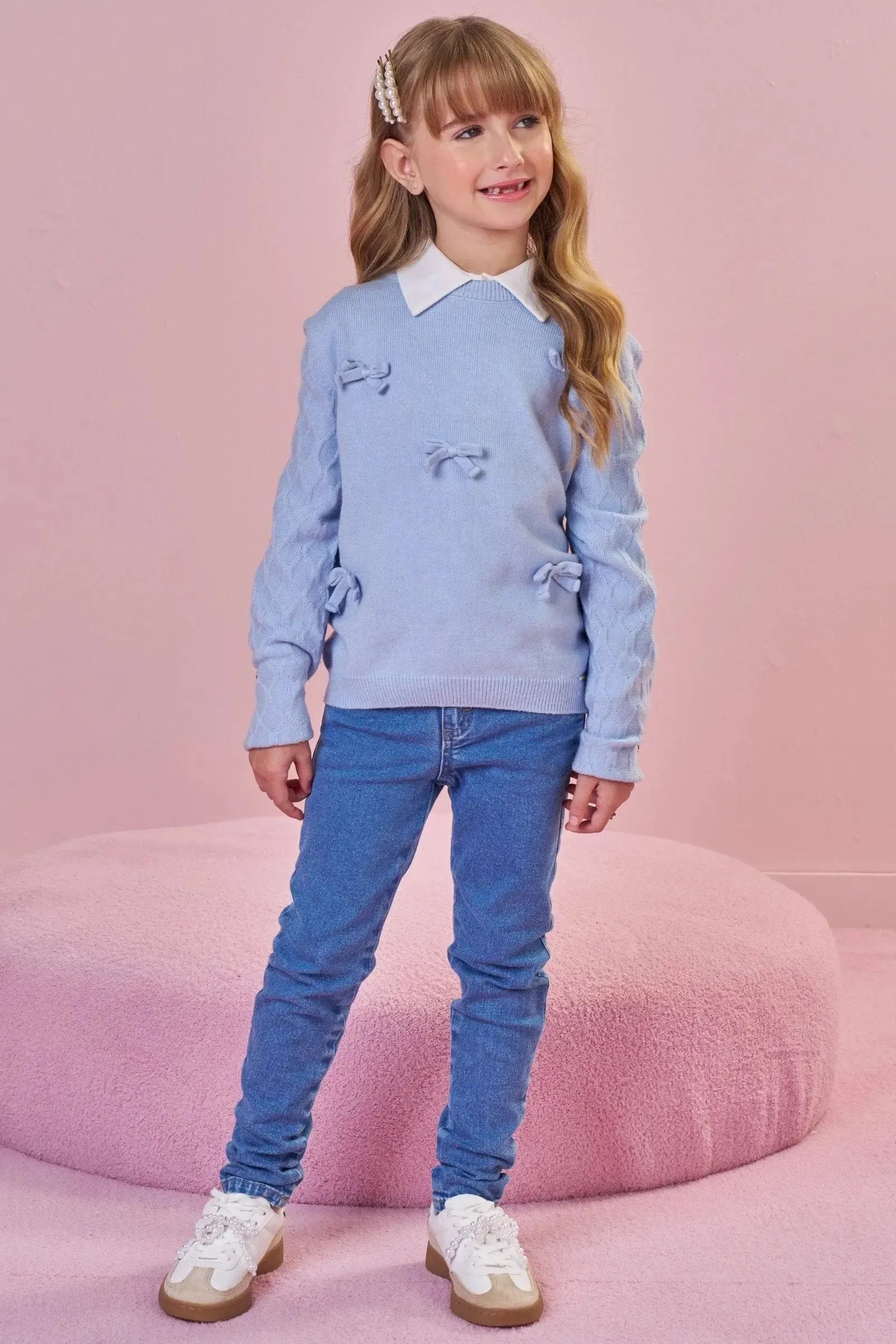 Calça Skinny em Jeans com Elastano 89454 Infanti Infantil Menina