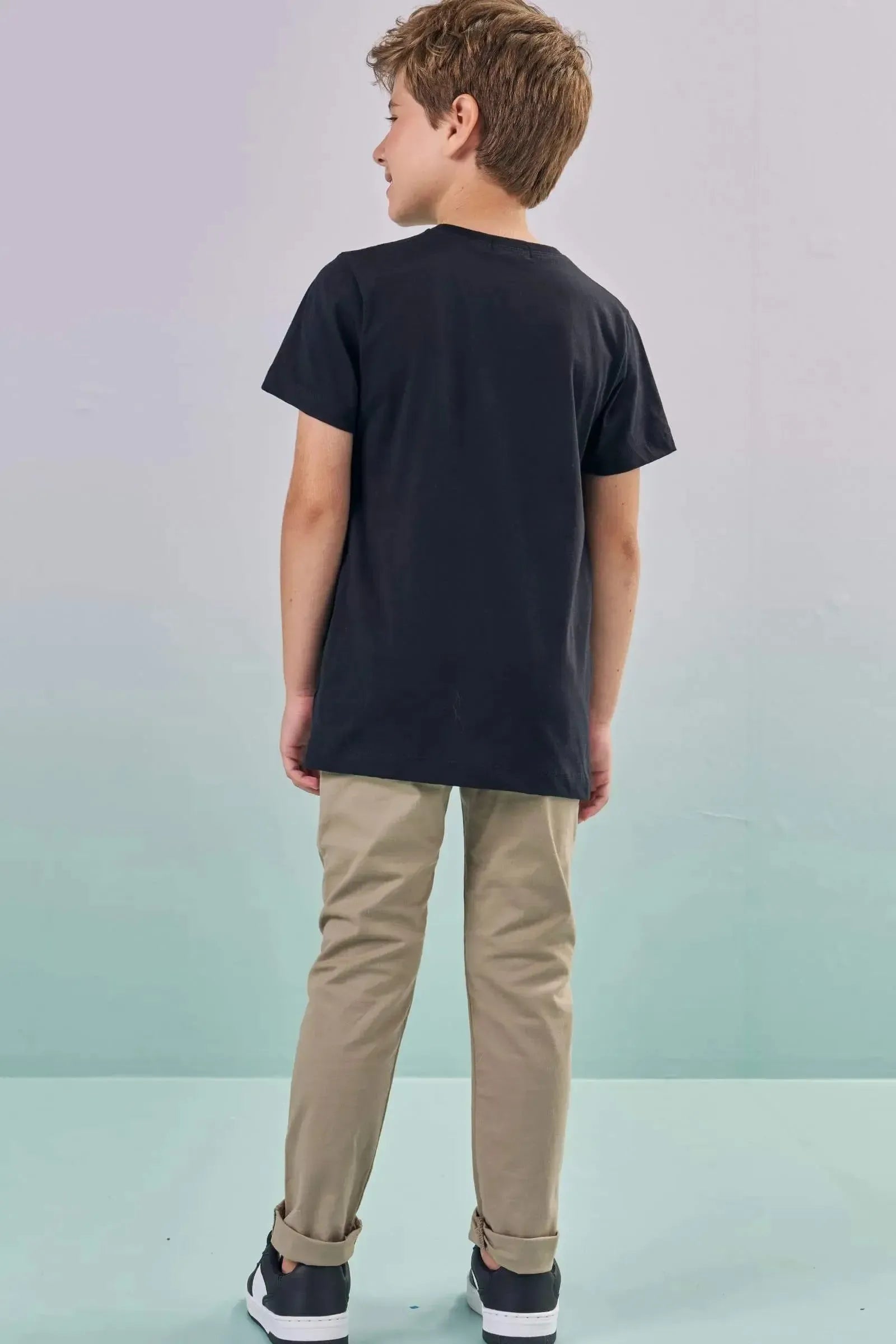 Calça Skinny em Sarja Caribe com Elastano 87556 LucBoo Infantil Menino