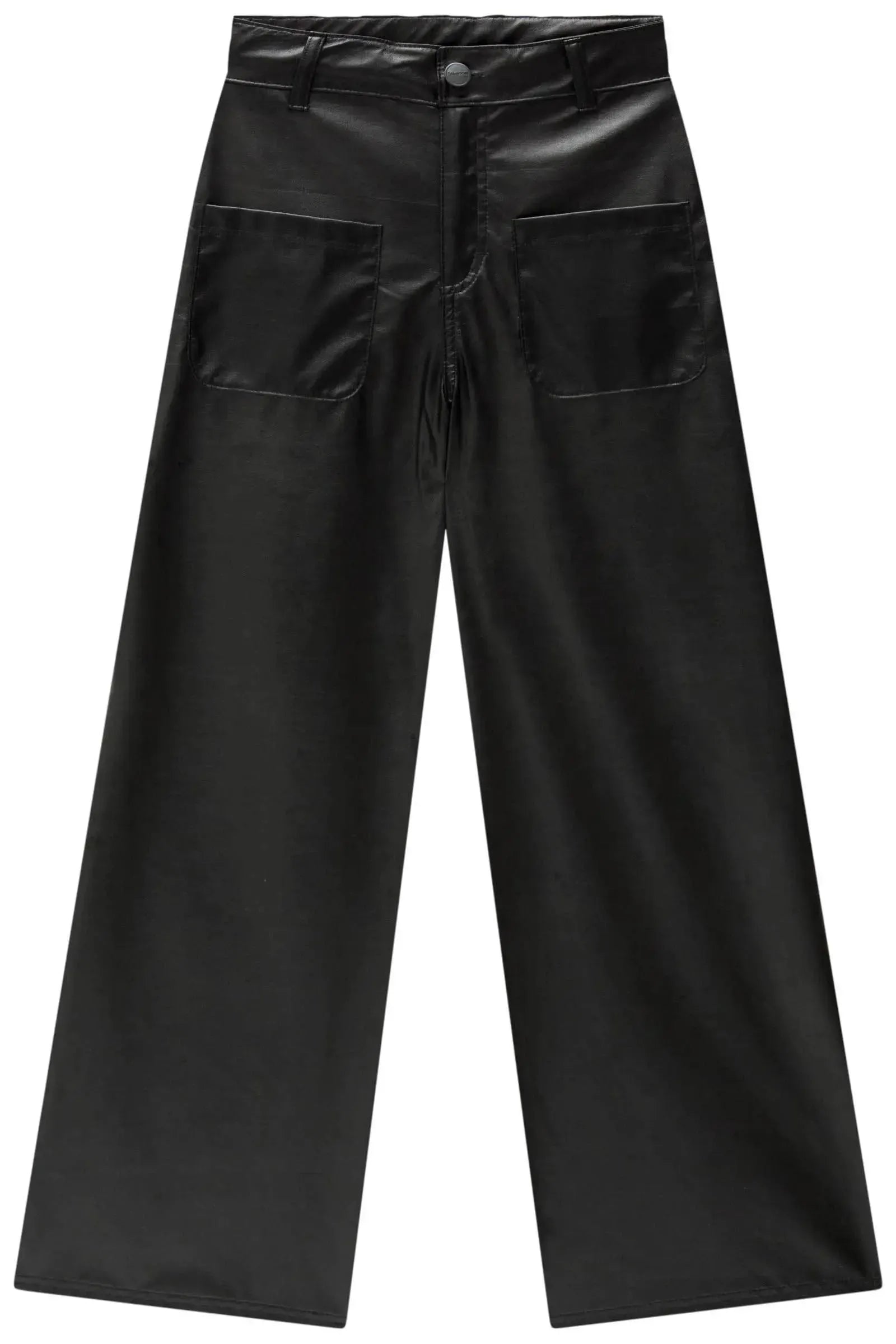 Calça Wide Leg em Couro Sintético 90347 Lilimoon Teen Menina