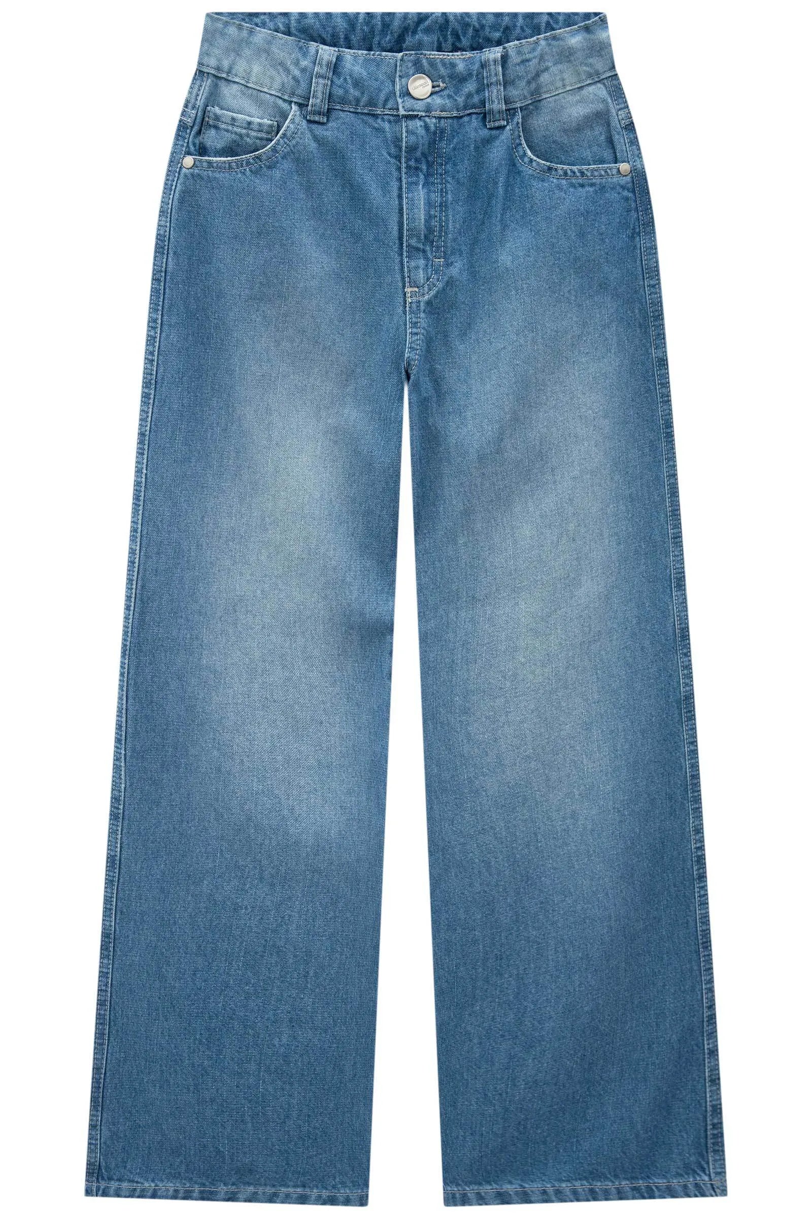 Calça Wide Leg em Jeans Arkansas 94402 Lilimoon Teen Menina