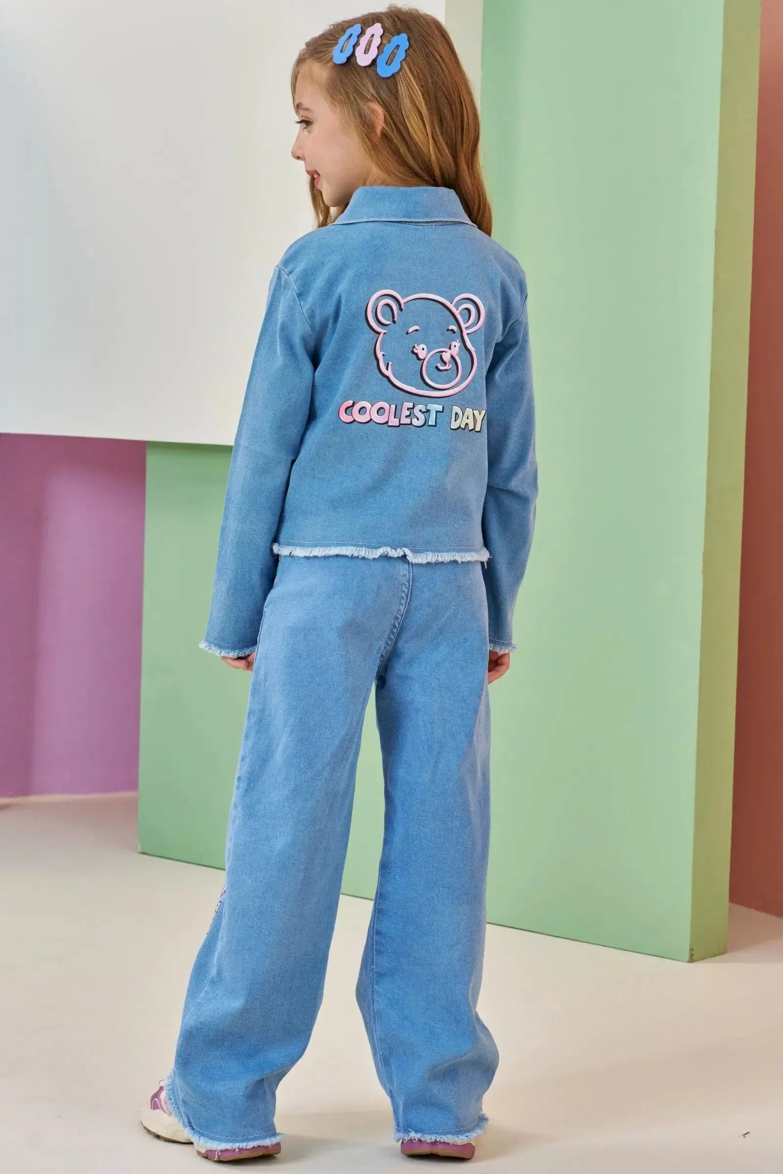 Calça Wide Leg em Jeans com Elastano 90792 Infanti Infantil Menina