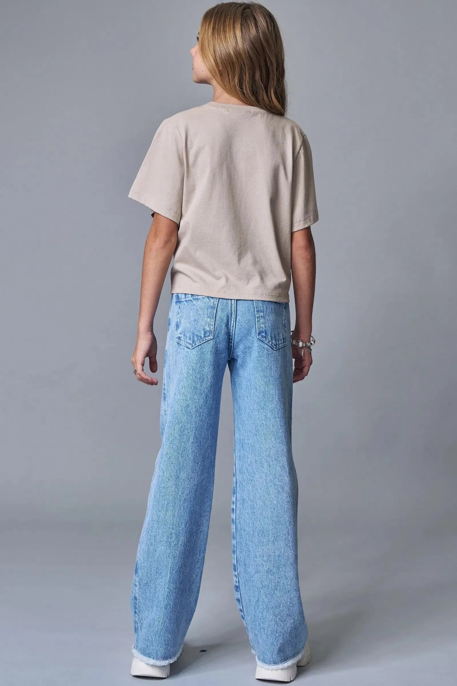 Calça Wide Leg em Jeans Zef 90388 Lilimoon Teen Menina
