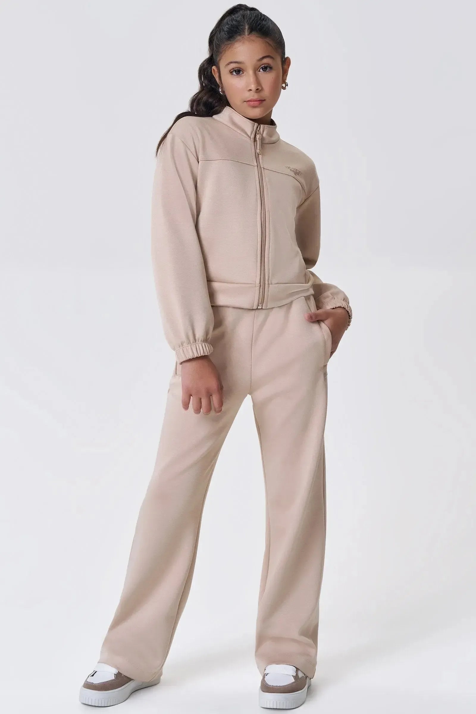 Calça Wide Leg em Malha Tecno New 90865 Vic&Vicky Teen Menina