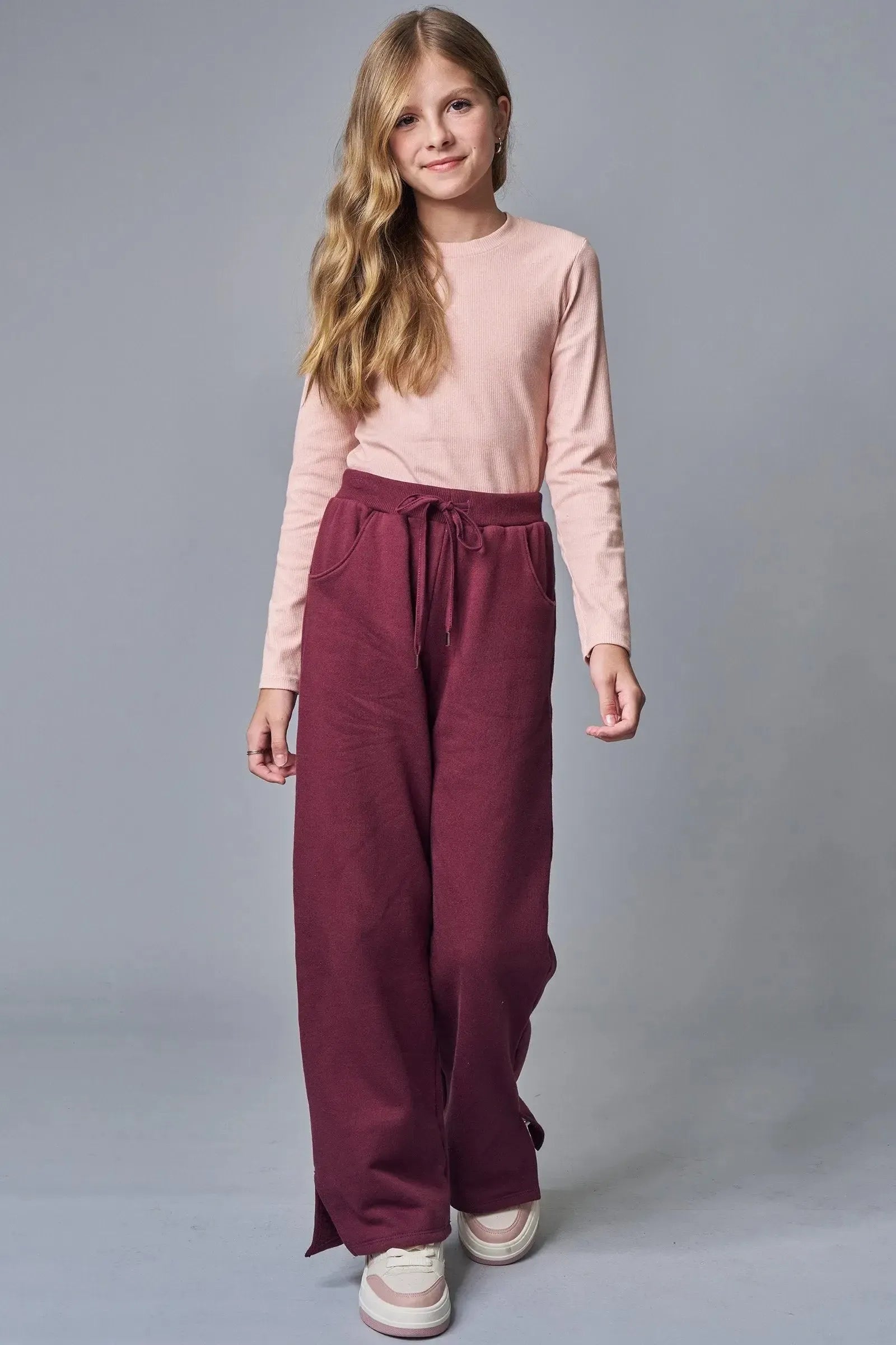 Calça Wide Leg em Moletom com Pelúcia 90410 Lilimoon Teen Menina