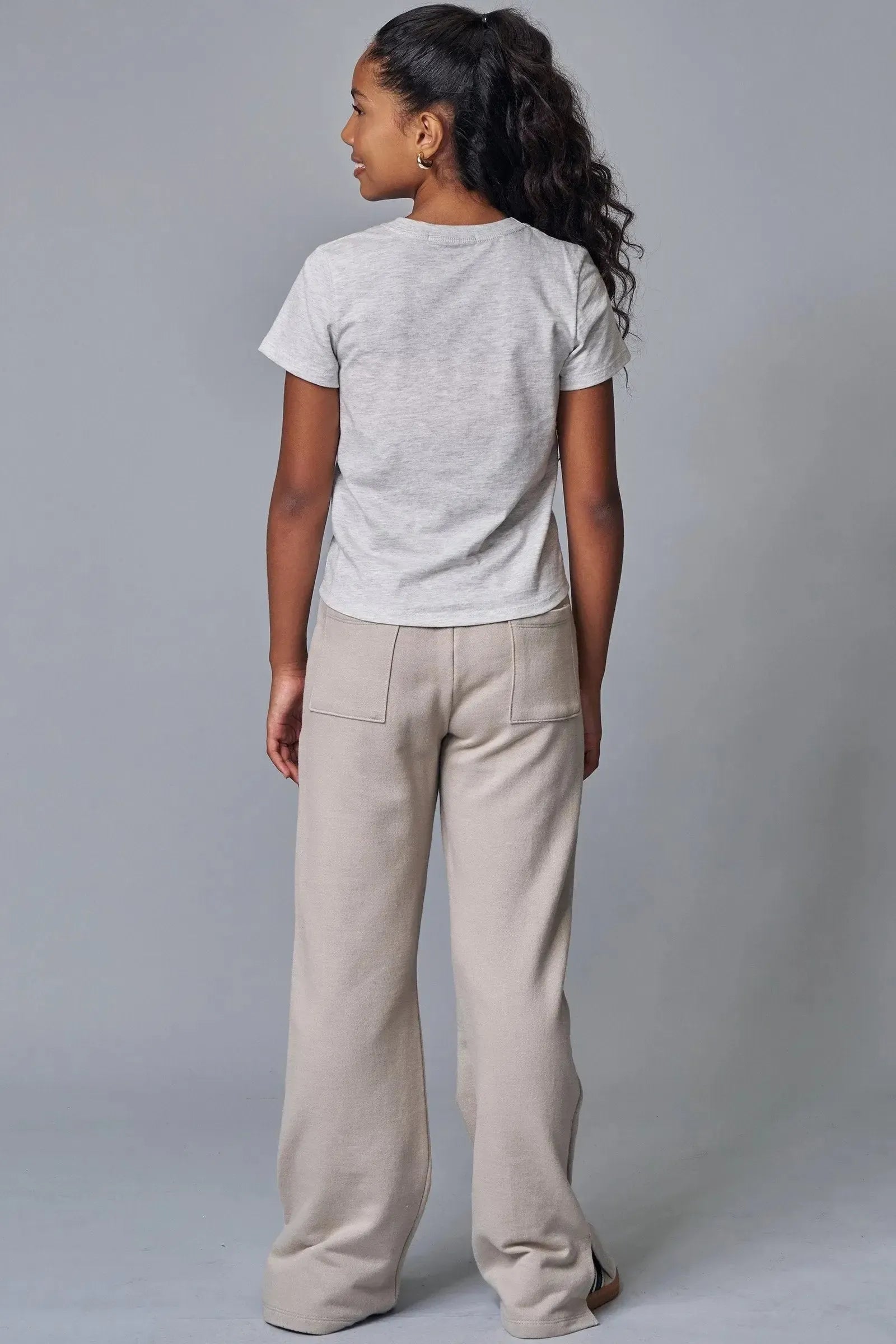 Calça Wide Leg em Moletom sem Pelúcia 90409 Lilimoon Teen Menina