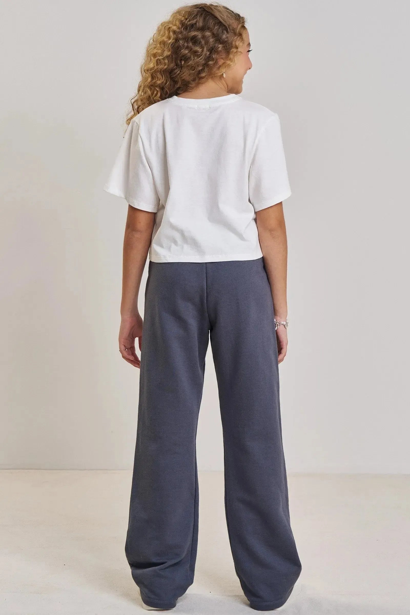 Calça Wide Leg em Moletom sem Pelúcia 90595 Vic&Vicky Teen Menina