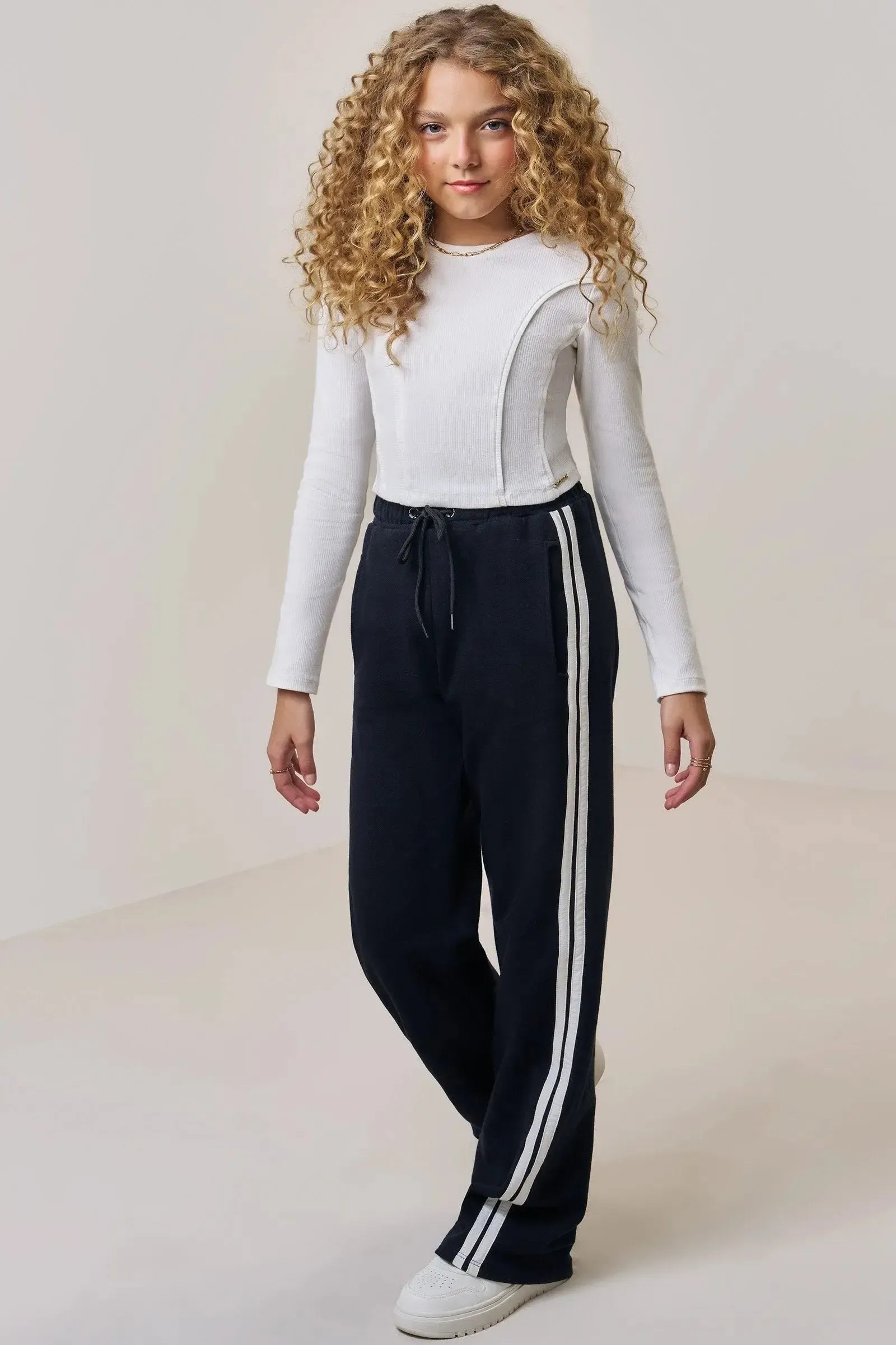Calça Wide Leg em Moletwill 89443 Vic&Vicky Teen Menina