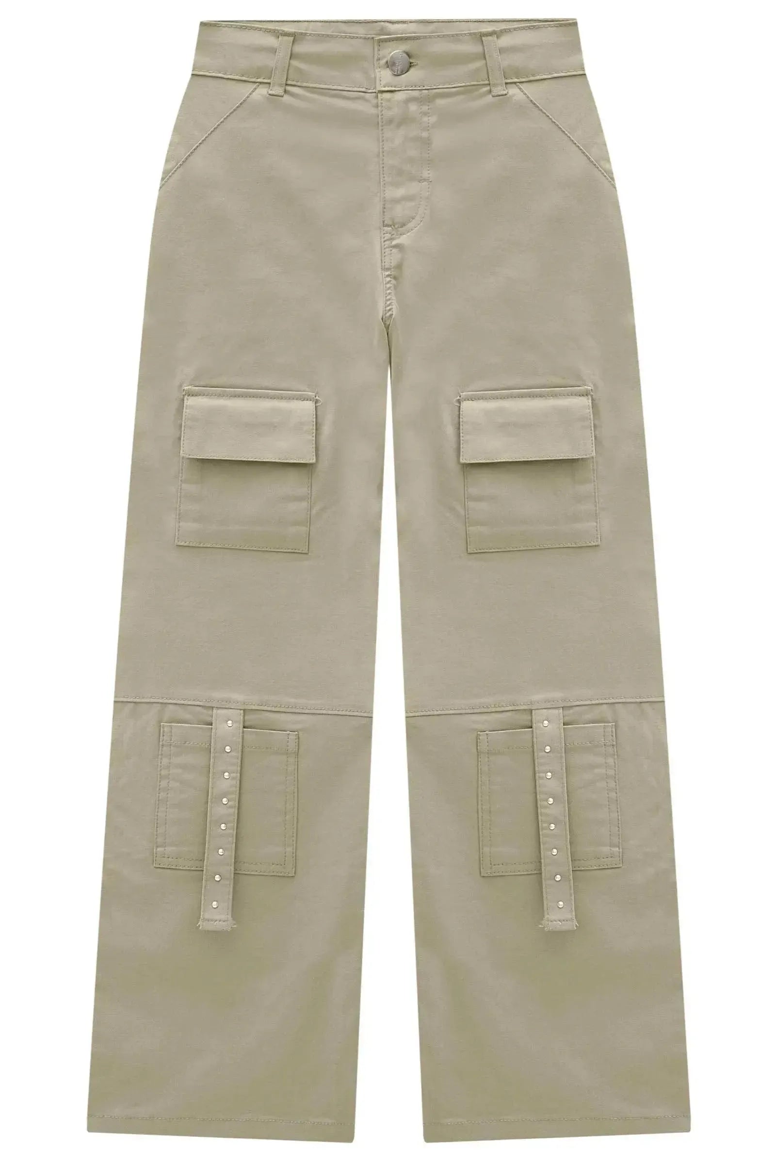 Calça Wide Leg em Sarja com Elastano 83460 Lilimoon Teen Menina