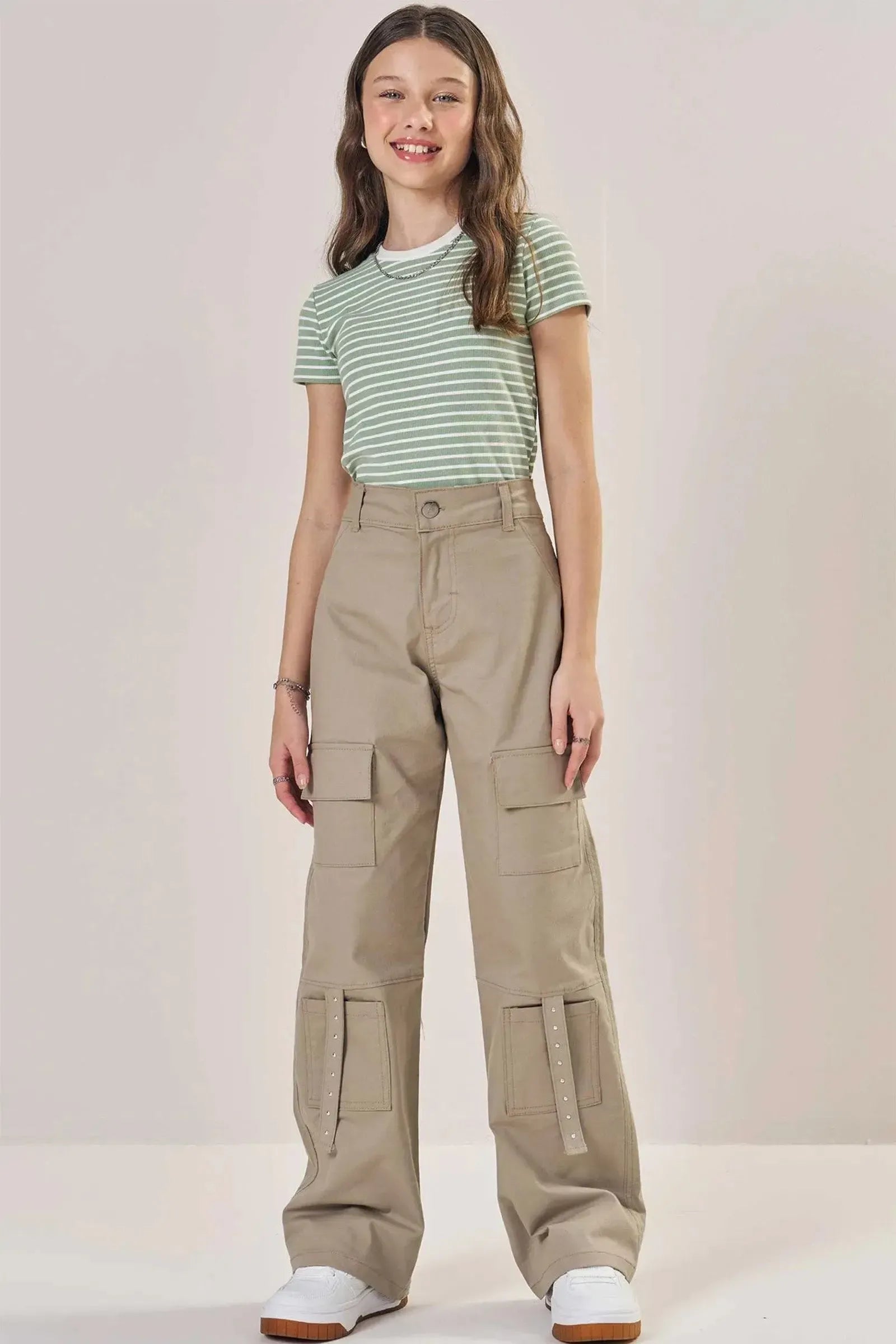 Calça Wide Leg em Sarja com Elastano 83460 Lilimoon Teen Menina