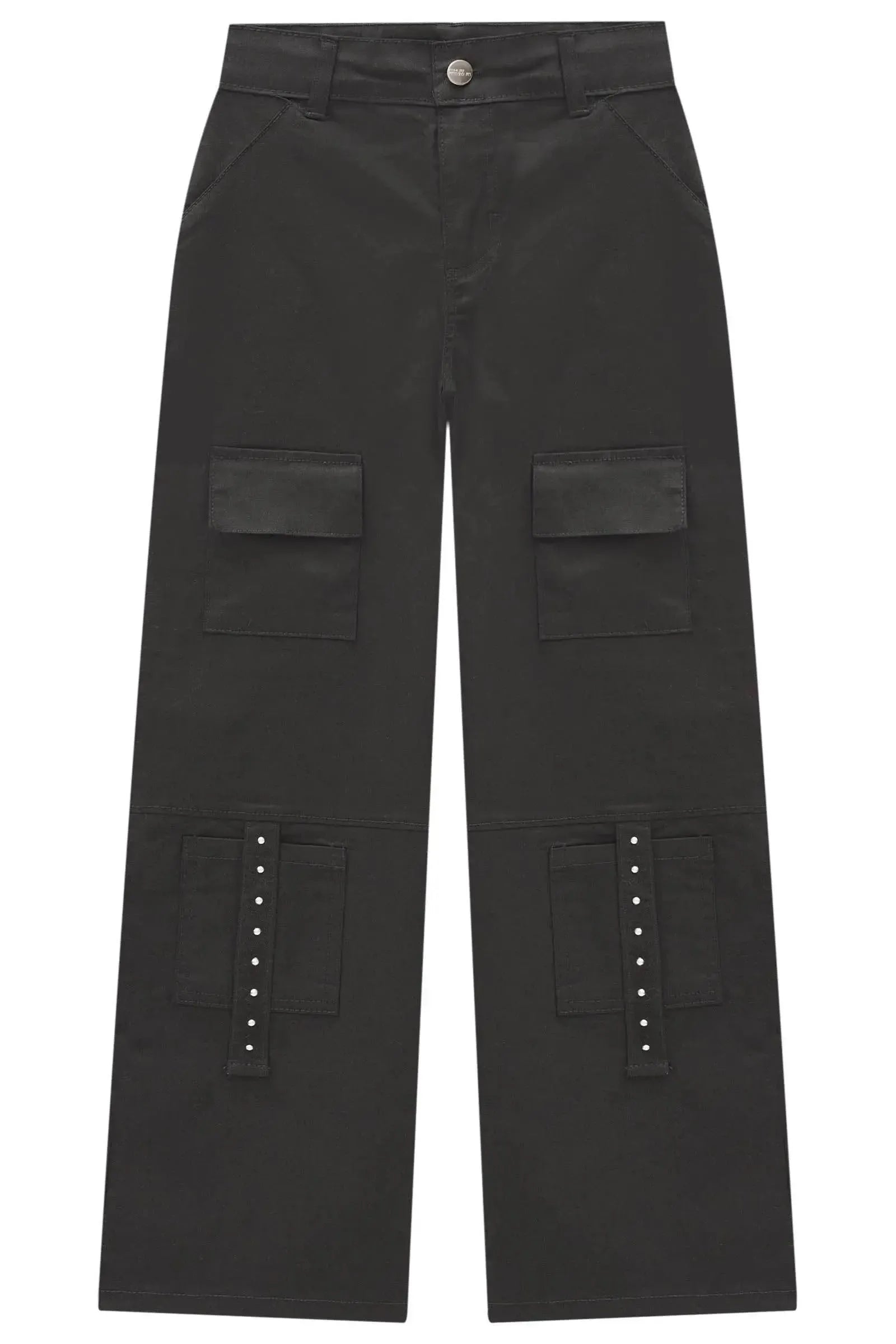 Calça Wide Leg em Sarja com Elastano 83460 Lilimoon Teen Menina