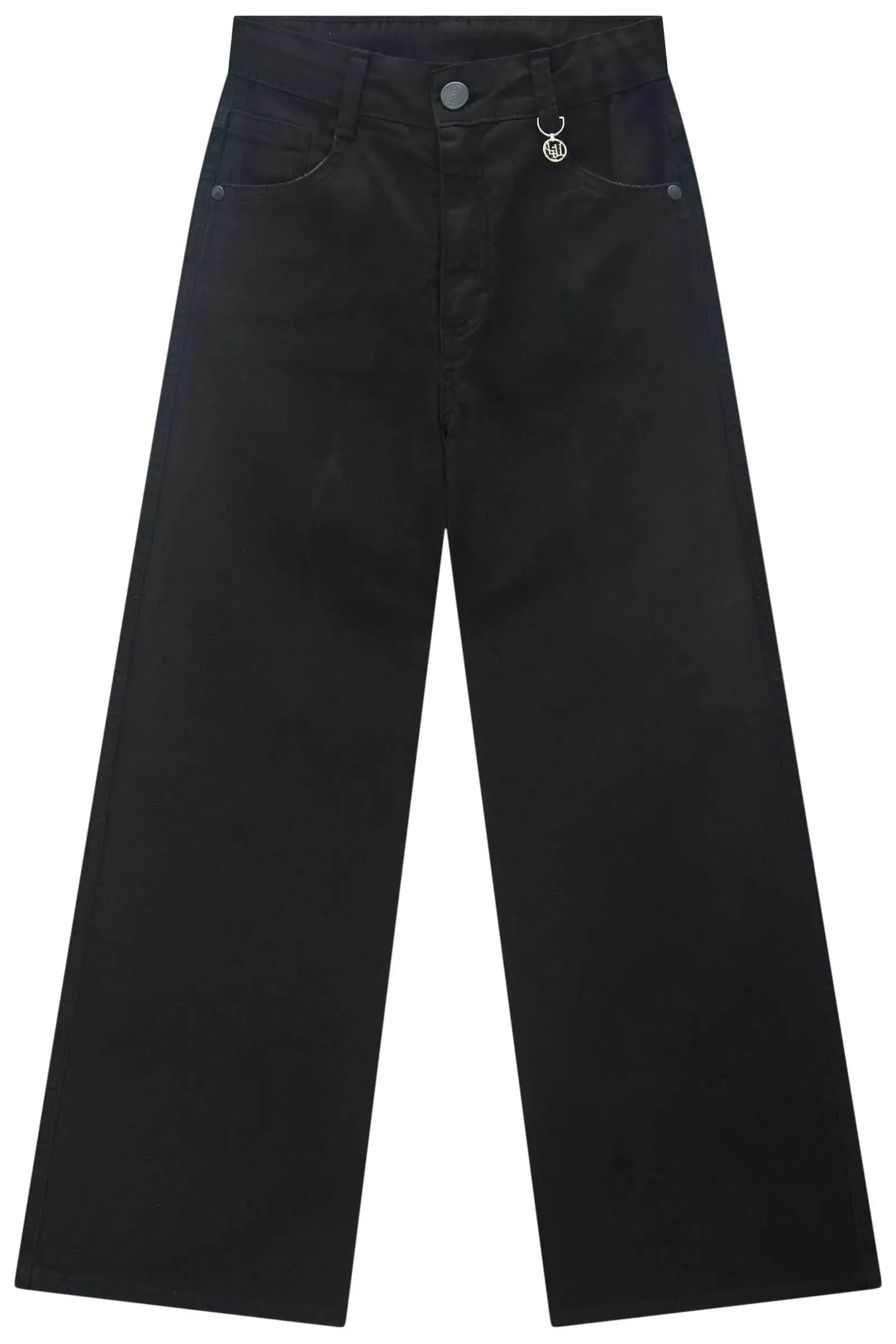 Calça Wide Leg em Sarja com Elastano 90337 Lilimoon Teen Menina