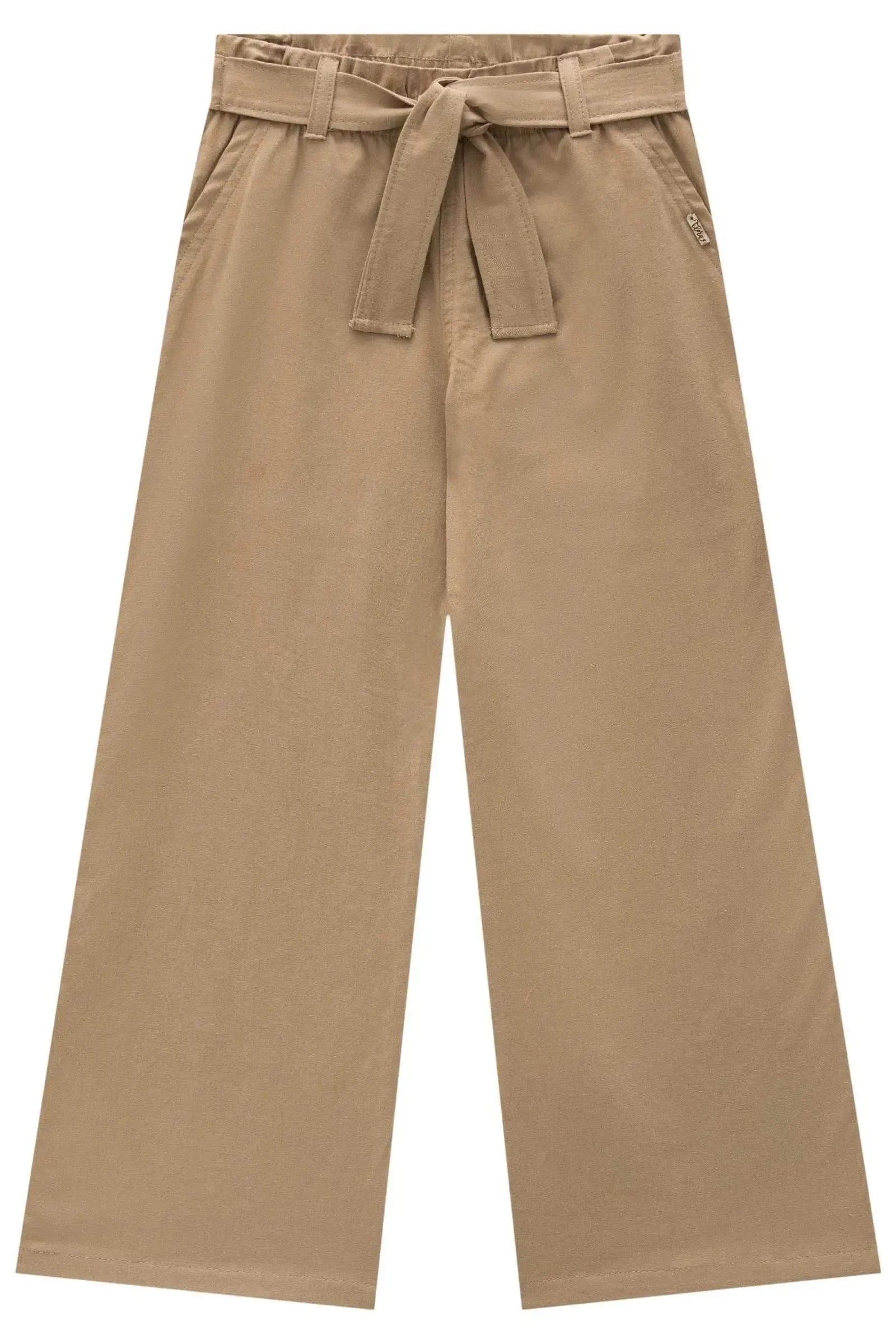 Calça Wide Leg em Sarja com Elastano 92419 Infanti Infantil Menina