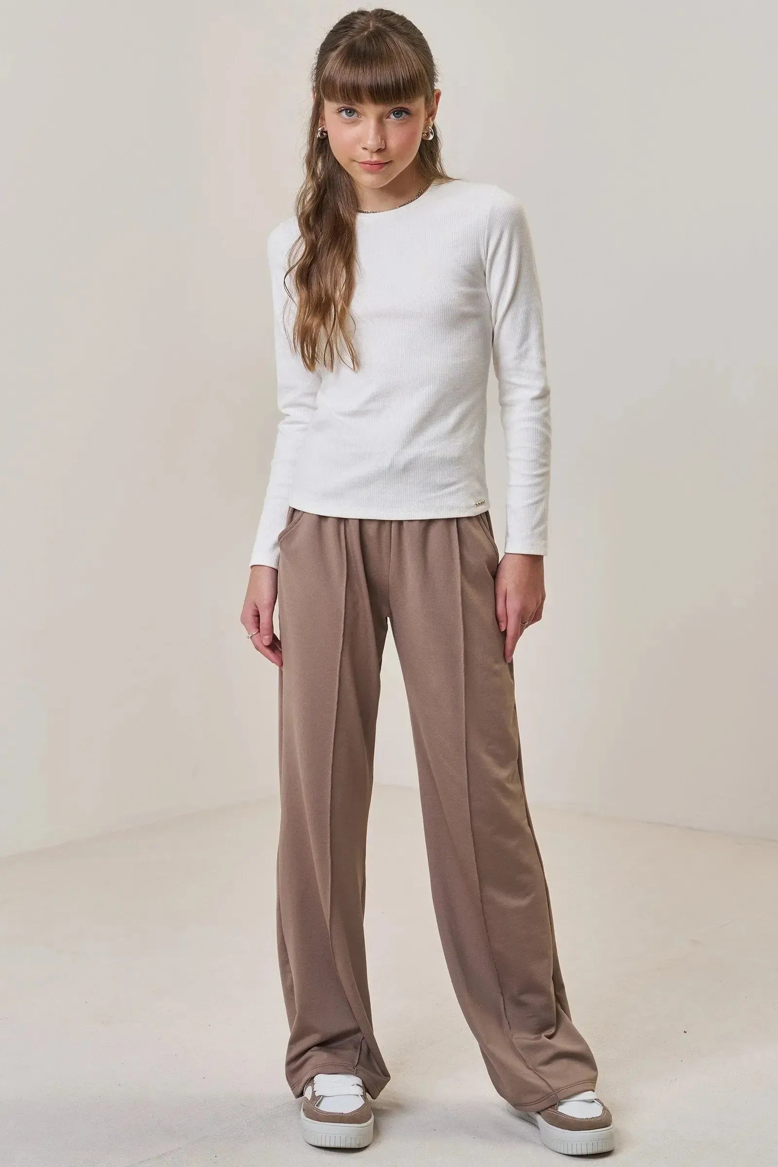 Calça Wide Leg em Termoskin Peluciado 92418 Vic&Vicky Teen Menina