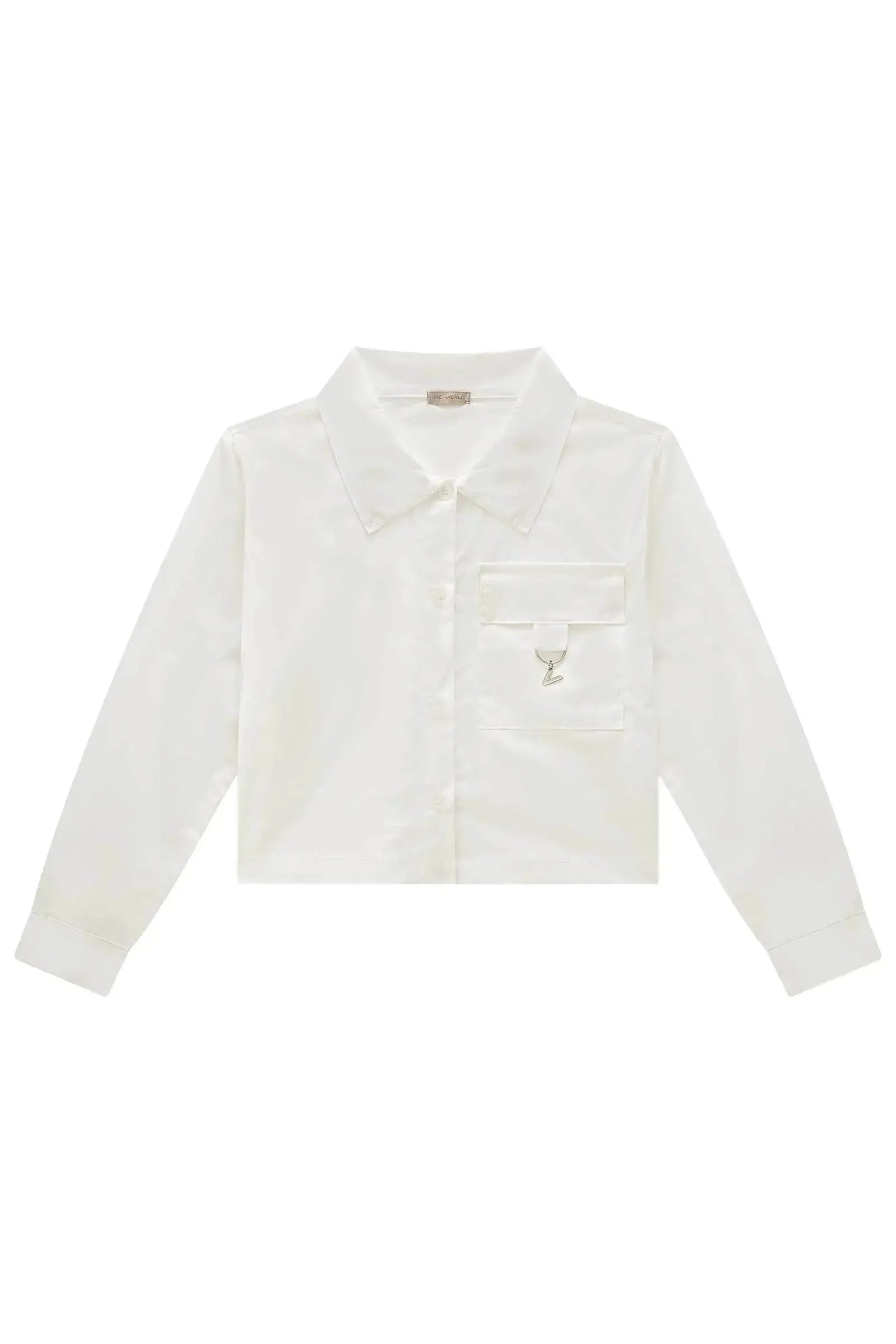 Camisa Boxy em Tricoline com Elastano 89188 Vic&Vicky Teen Menina