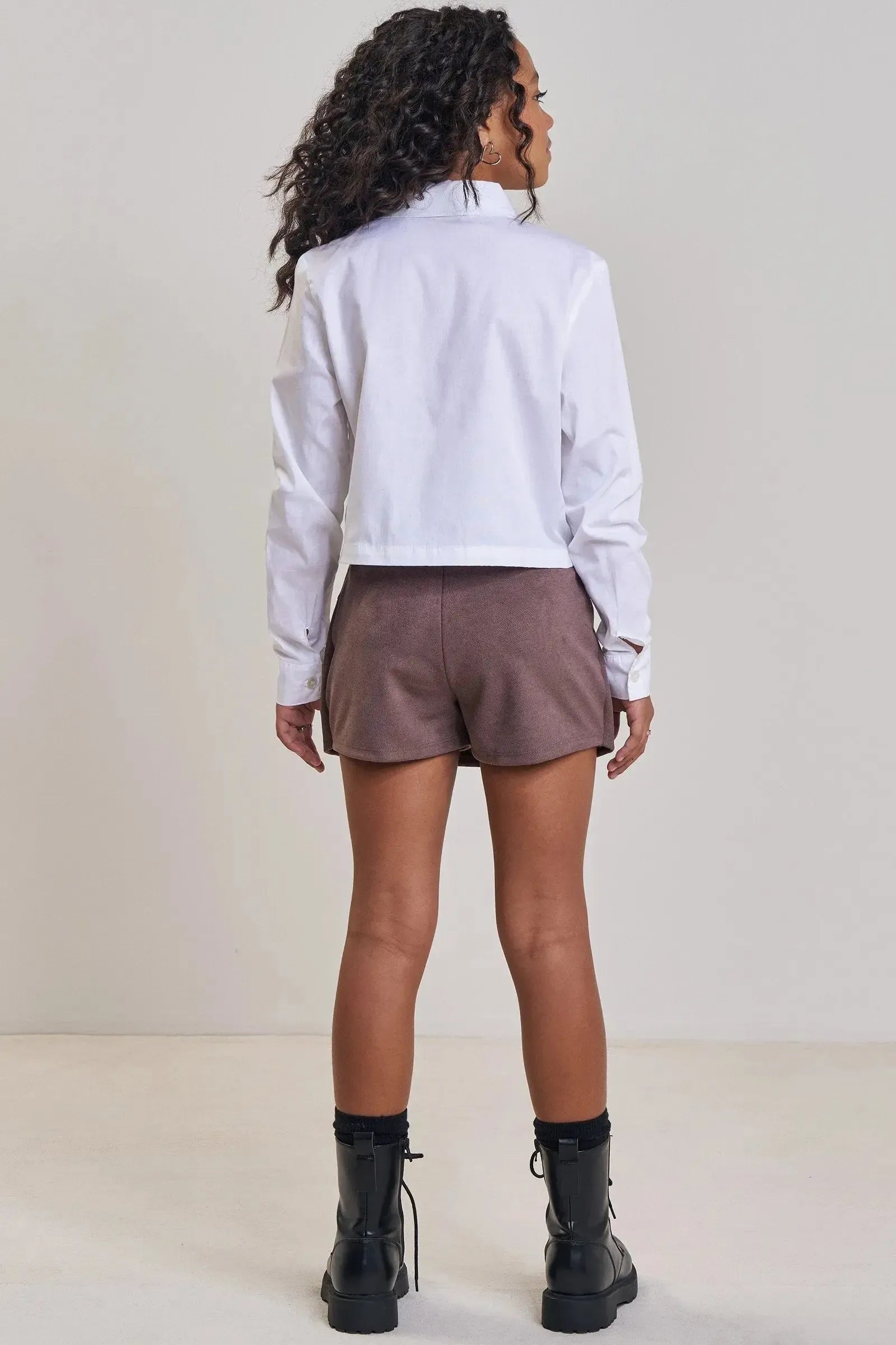 Camisa Boxy em Tricoline com Elastano 89188 Vic&Vicky Teen Menina