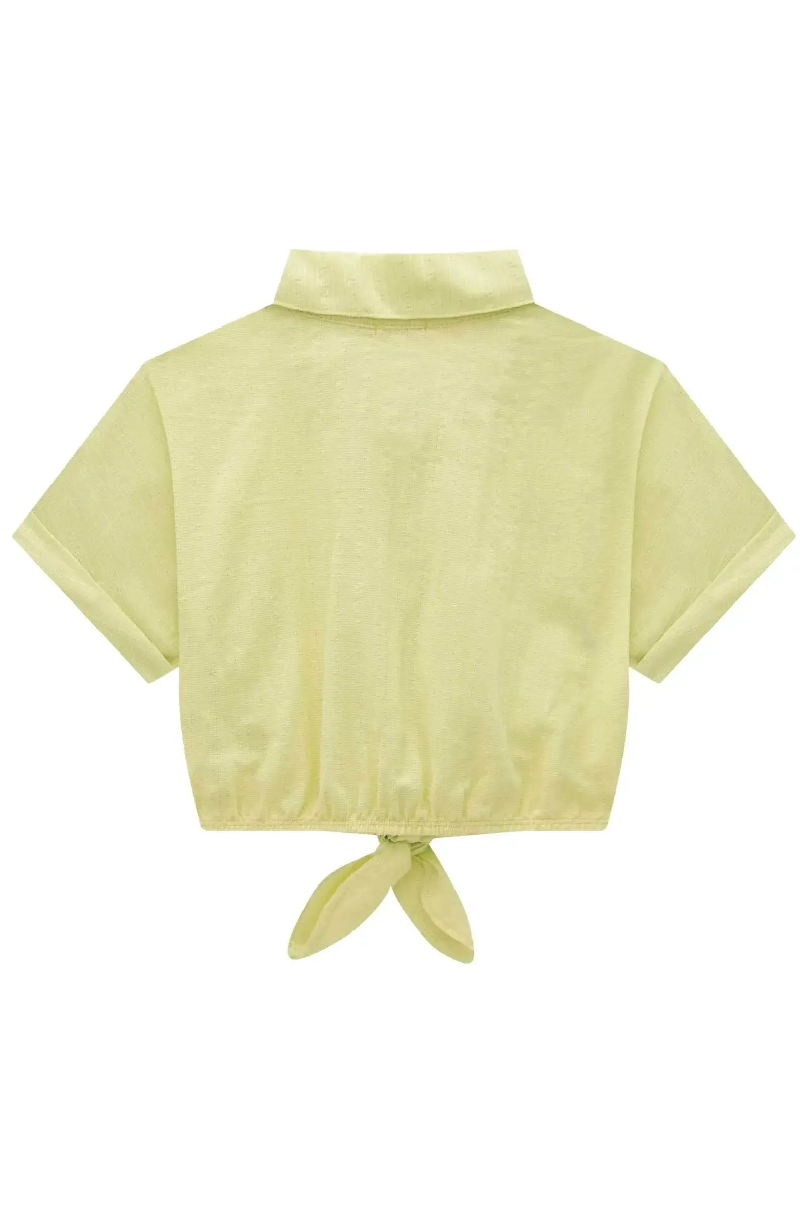 Camisa Boxy em Tricoline Maquinetado 83542 Vic&Vicky Teen Menina
