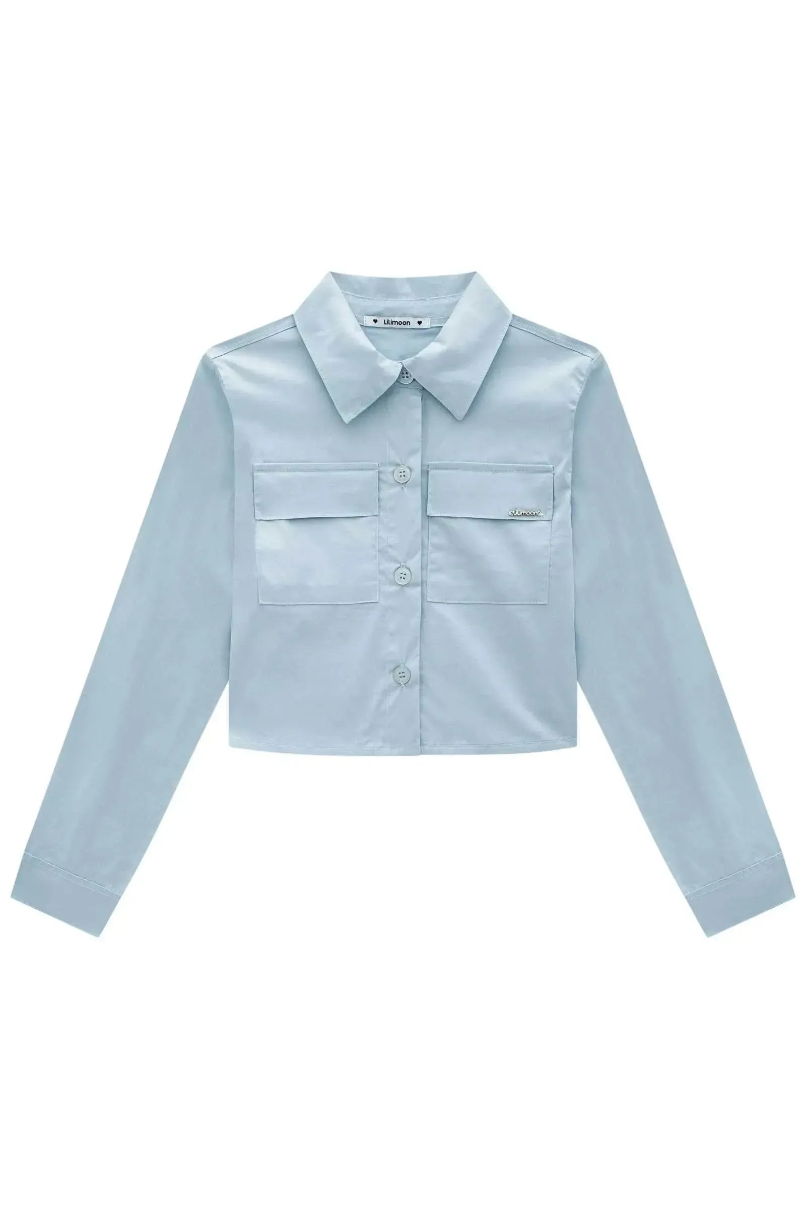 Camisa Boxy em Tricoline Mônaco com Elastano 89157 Lilimoon Teen Menina