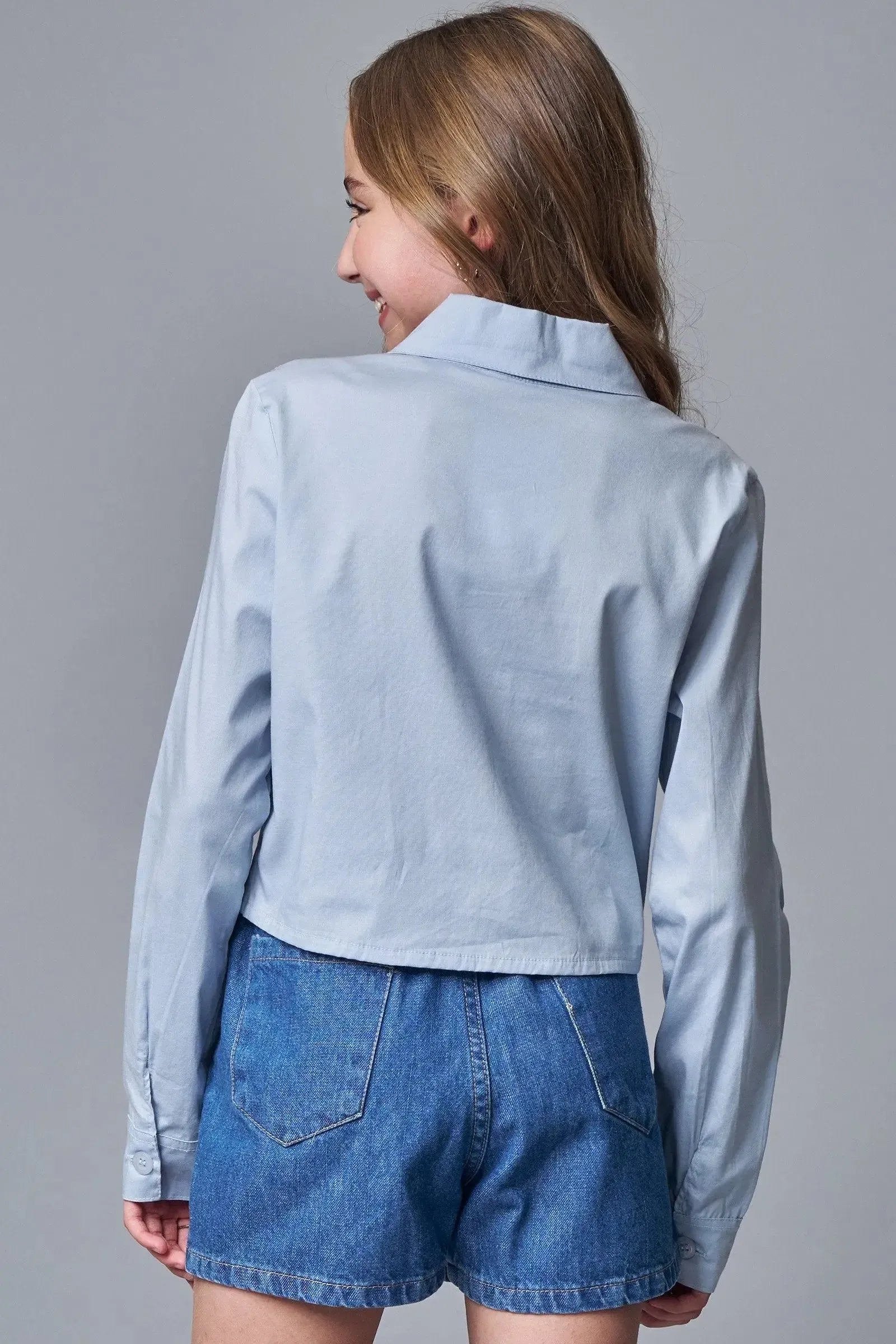 Camisa Boxy em Tricoline Mônaco com Elastano 89157 Lilimoon Teen Menina