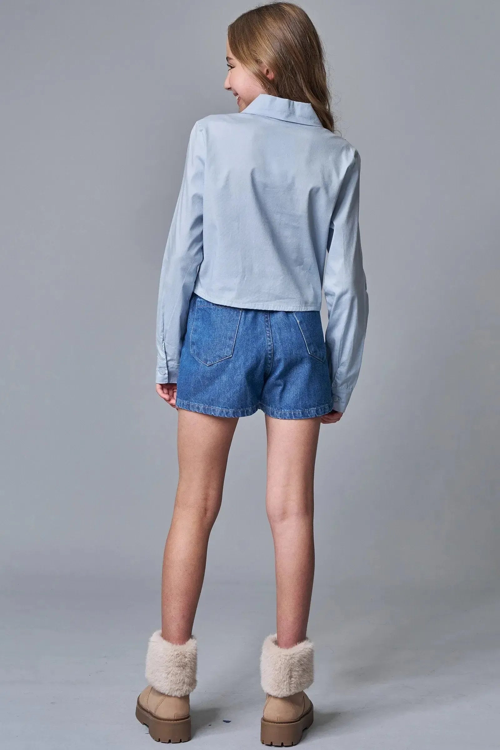 Camisa Boxy em Tricoline Mônaco com Elastano 89157 Lilimoon Teen Menina