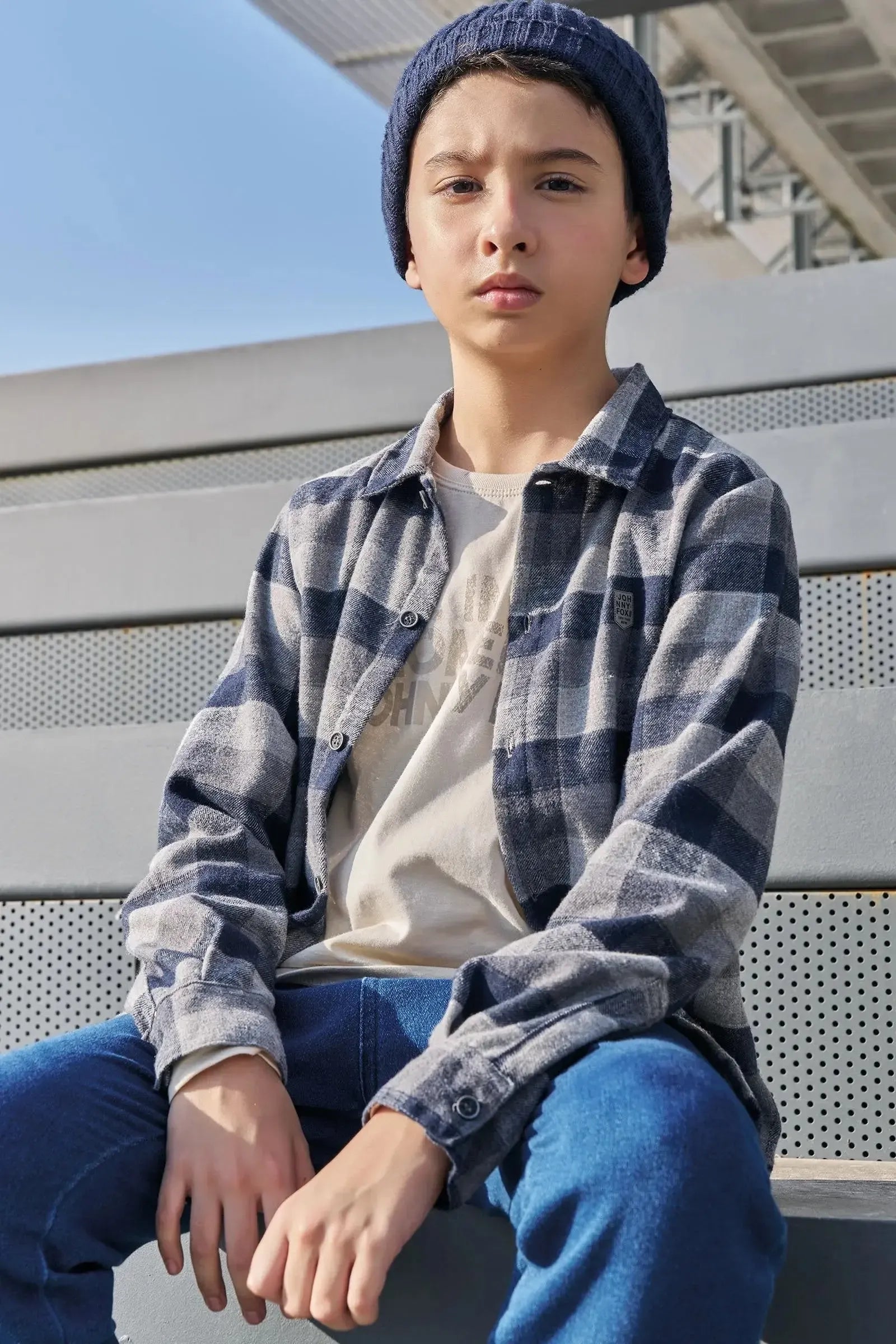 Camisa em Flanela Xadrez 89787 Johnny Fox Teen Menino