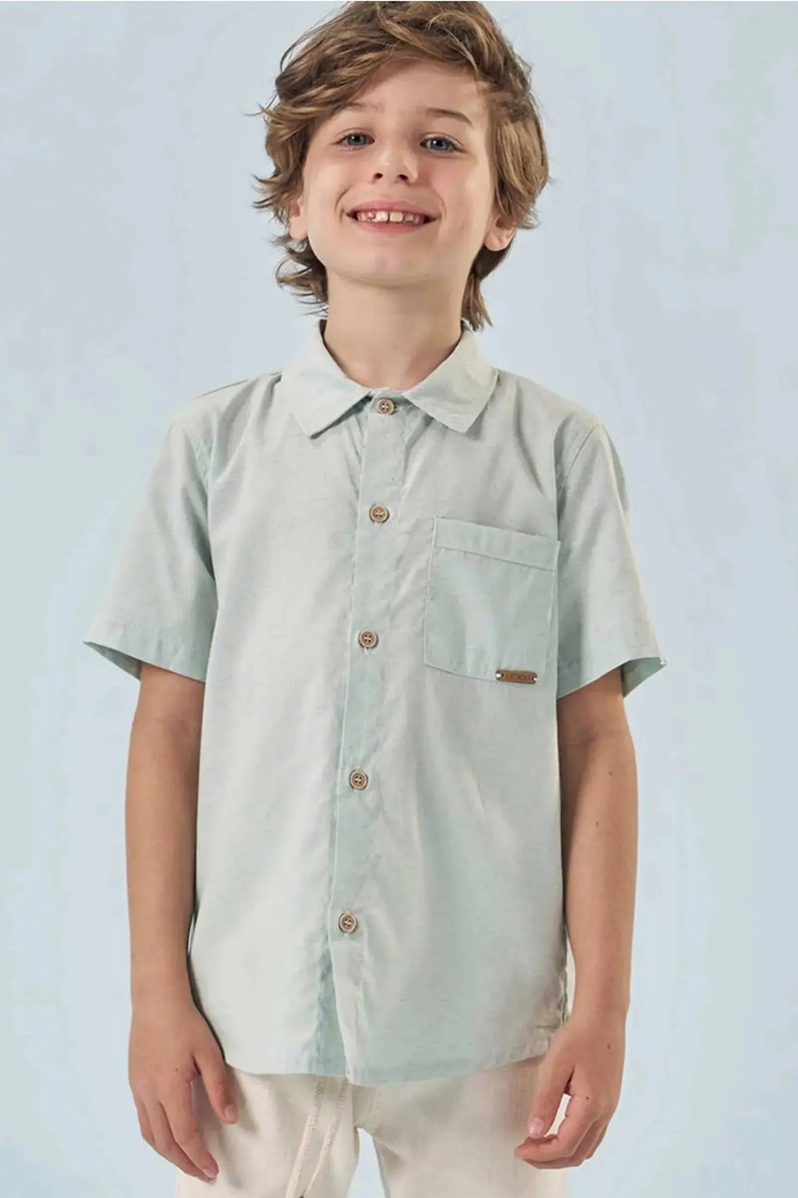 Camisa em Linho Deluxe 83344 LucBoo Infantil Menino