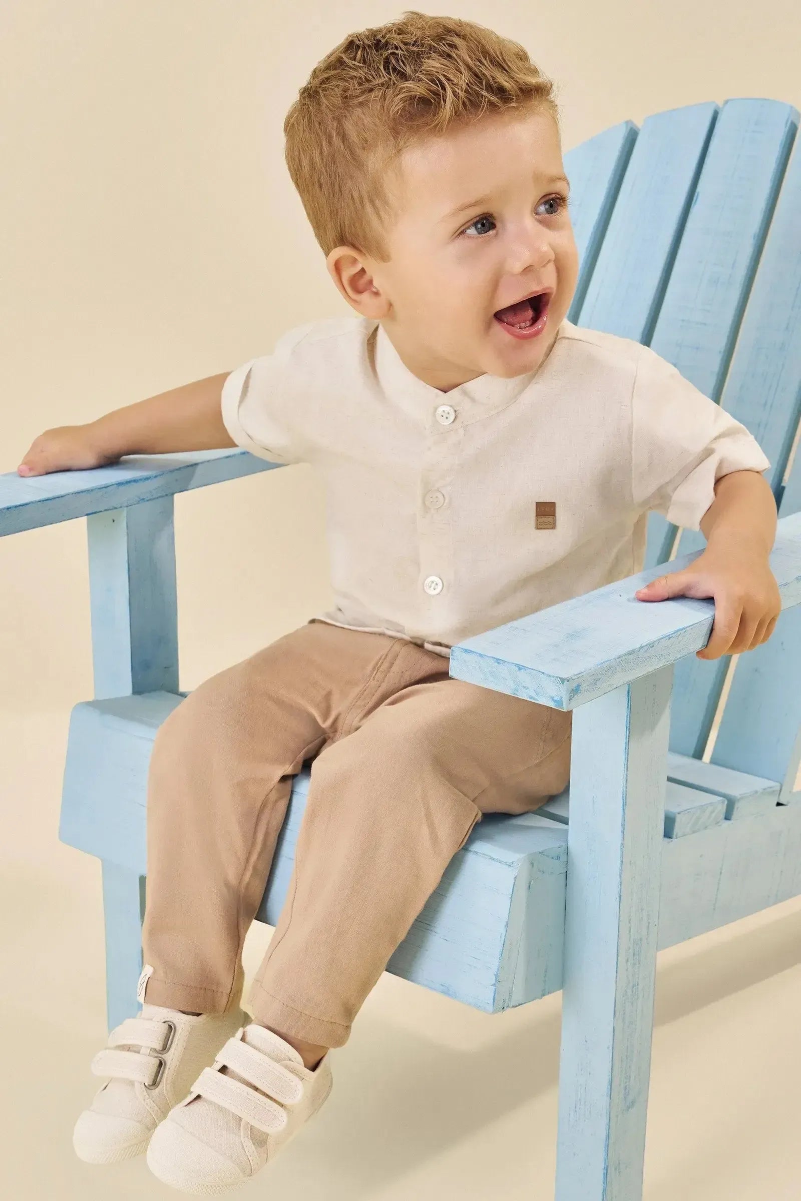 Camisa em Linho Deluxe 84270 Johnny Fox Bebê Menino
