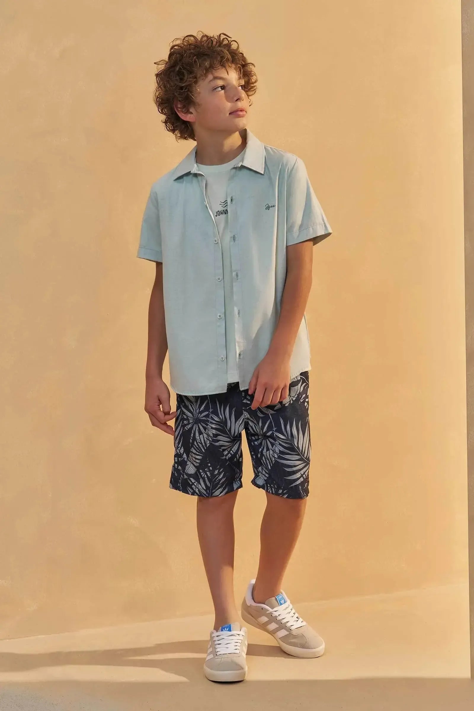 Camisa em Linho Deluxe 95114 Johnny Fox Teen Menino