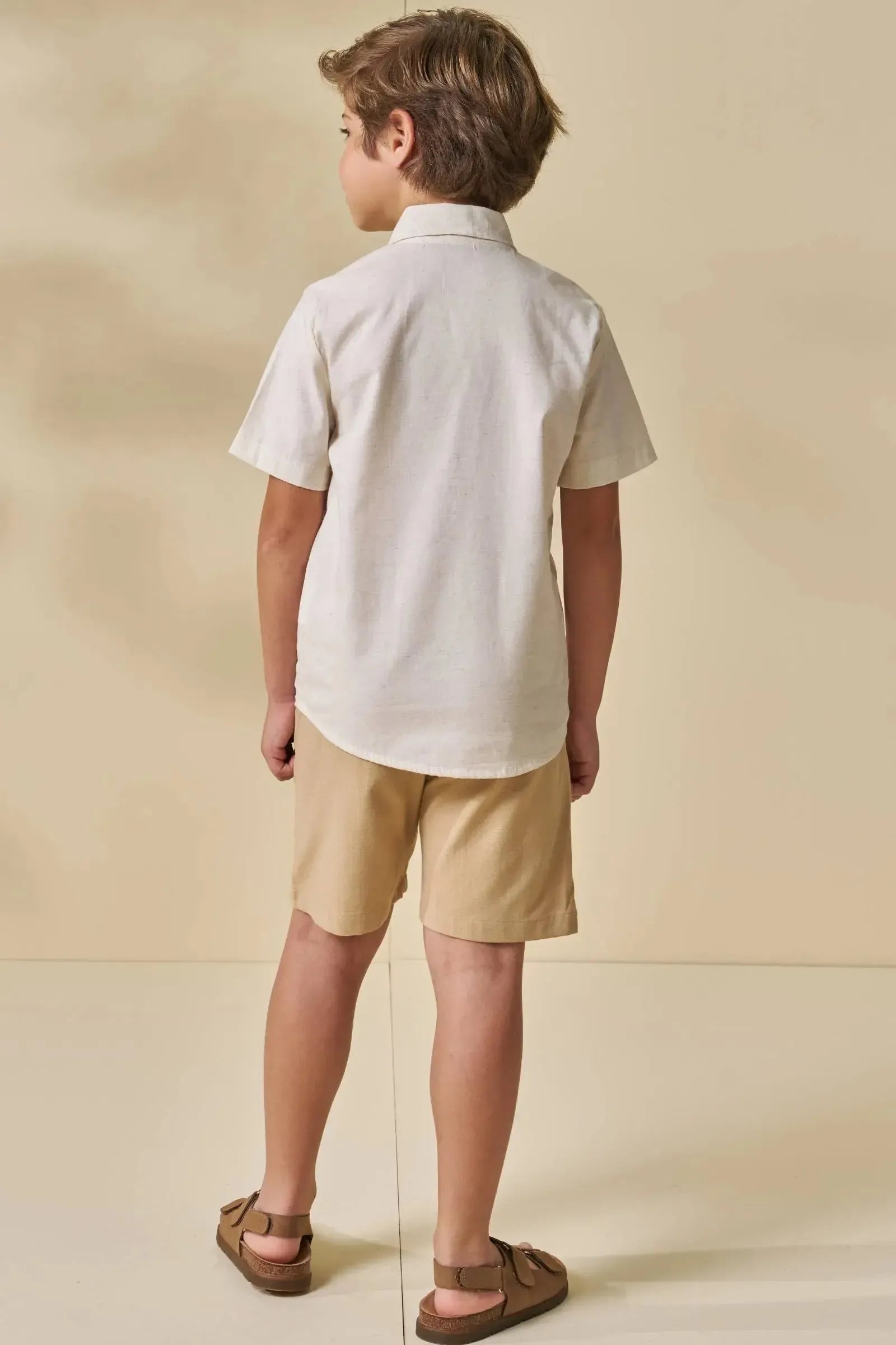 Camisa em Linho Deluxe 96535 LucBoo Infantil Menino