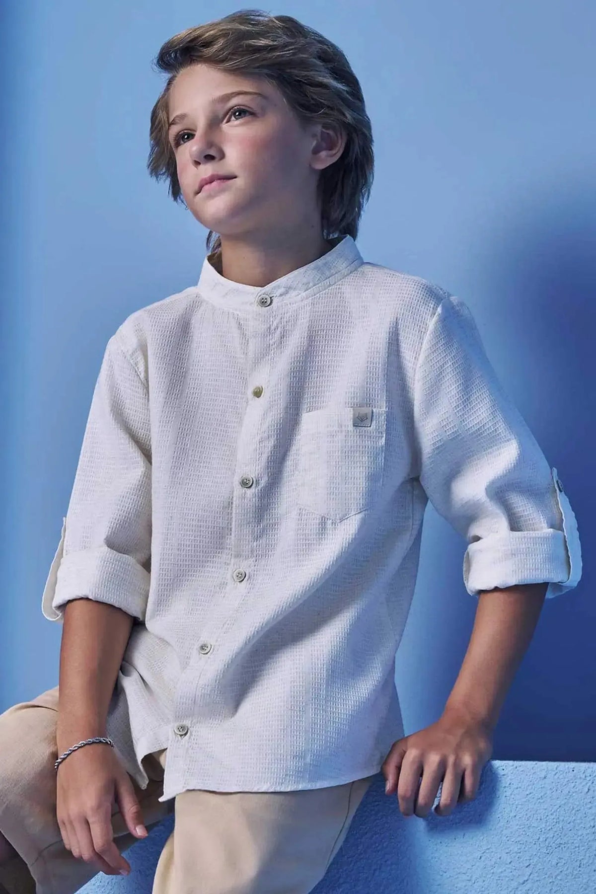 Camisa em Linho Rustic 98846 Johnny Fox Teen Menino