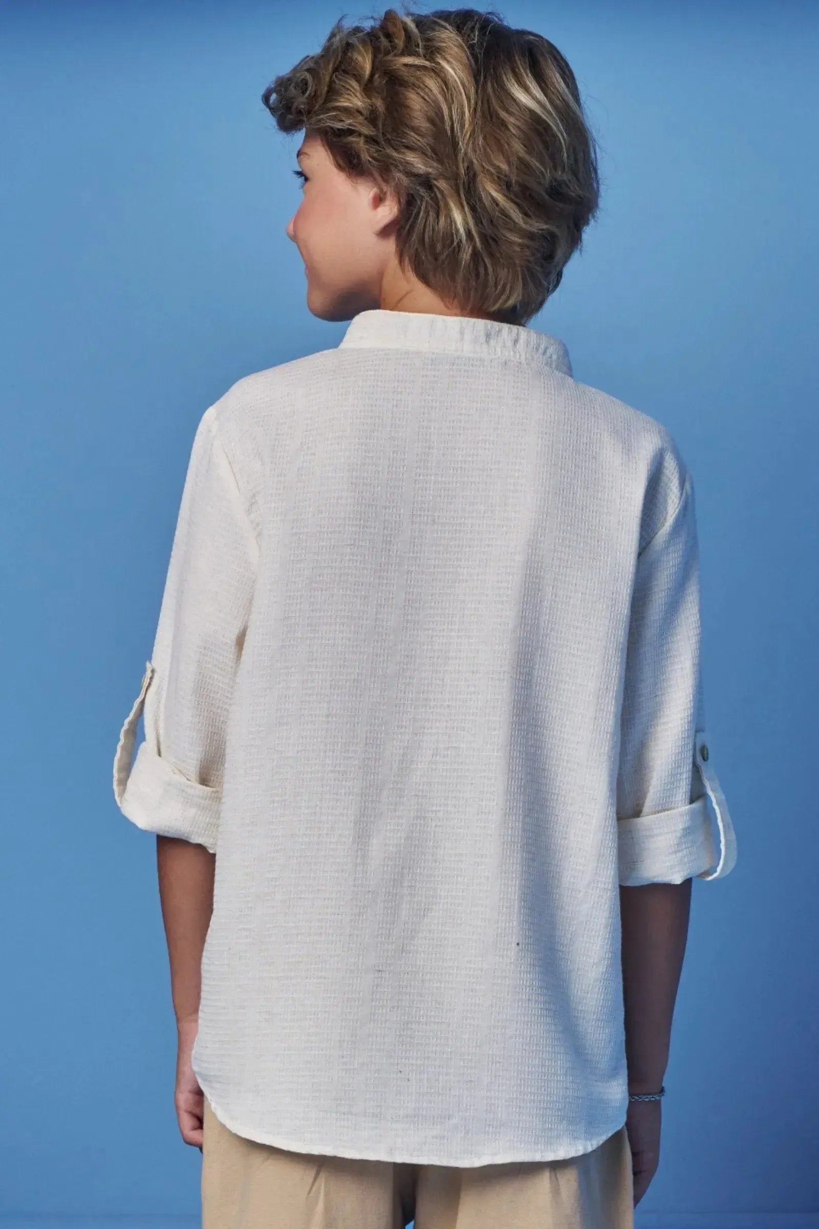 Camisa em Linho Rustic 98846 Johnny Fox Teen Menino