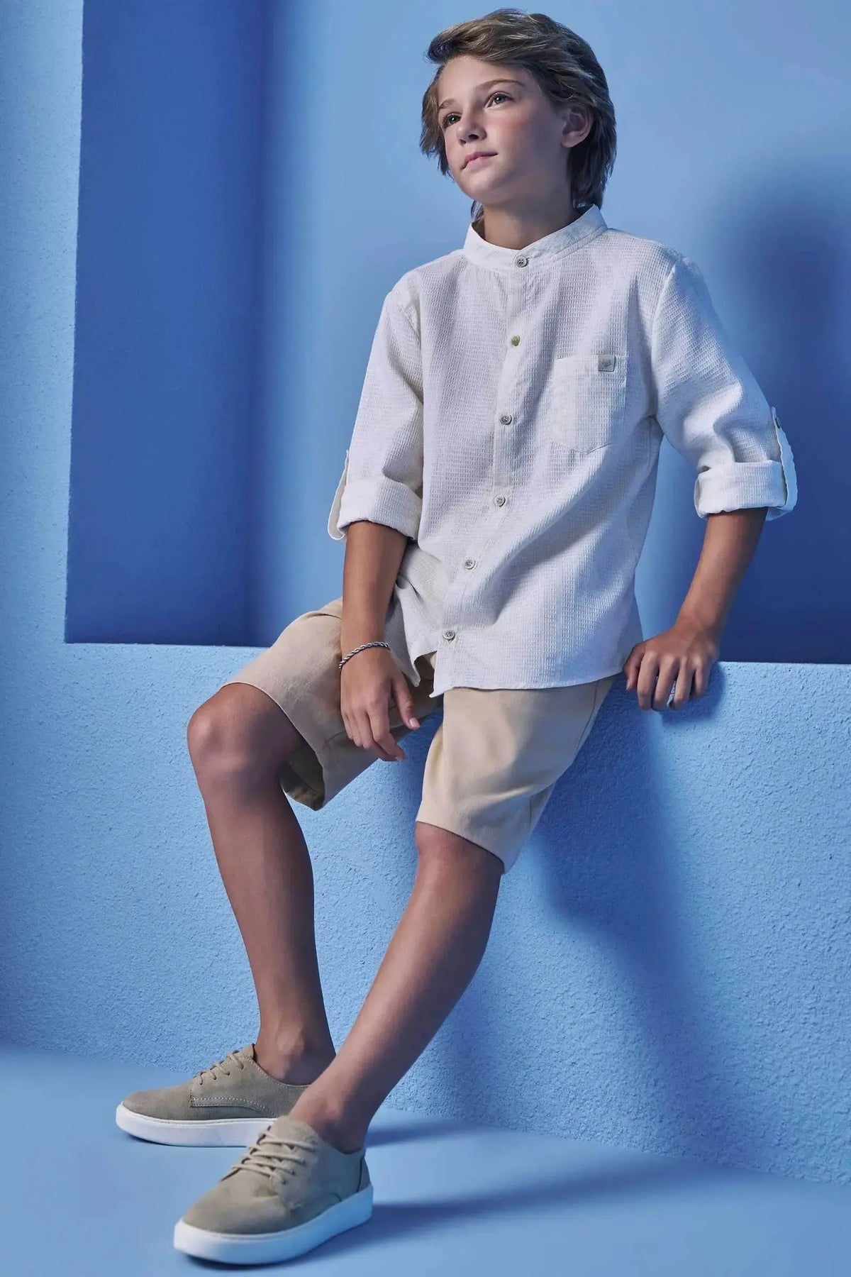 Camisa em Linho Rustic 98846 Johnny Fox Teen Menino