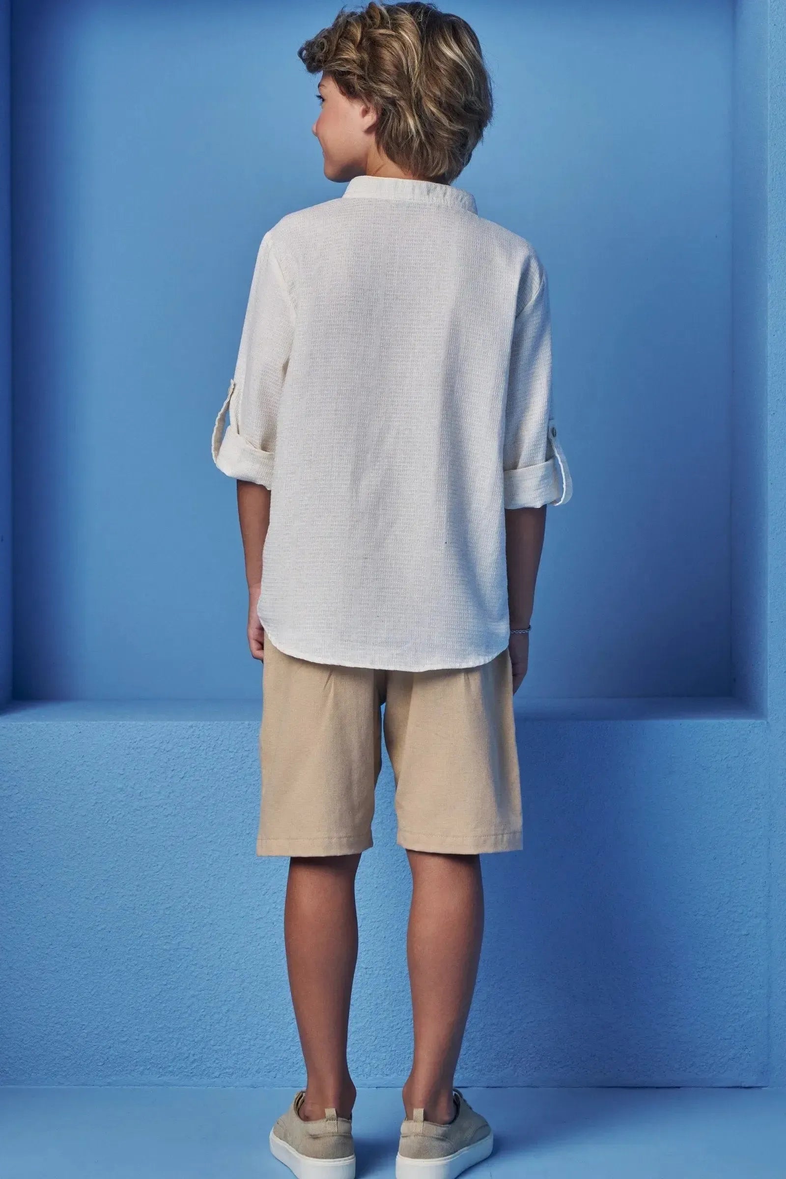 Camisa em Linho Rustic 98846 Johnny Fox Teen Menino