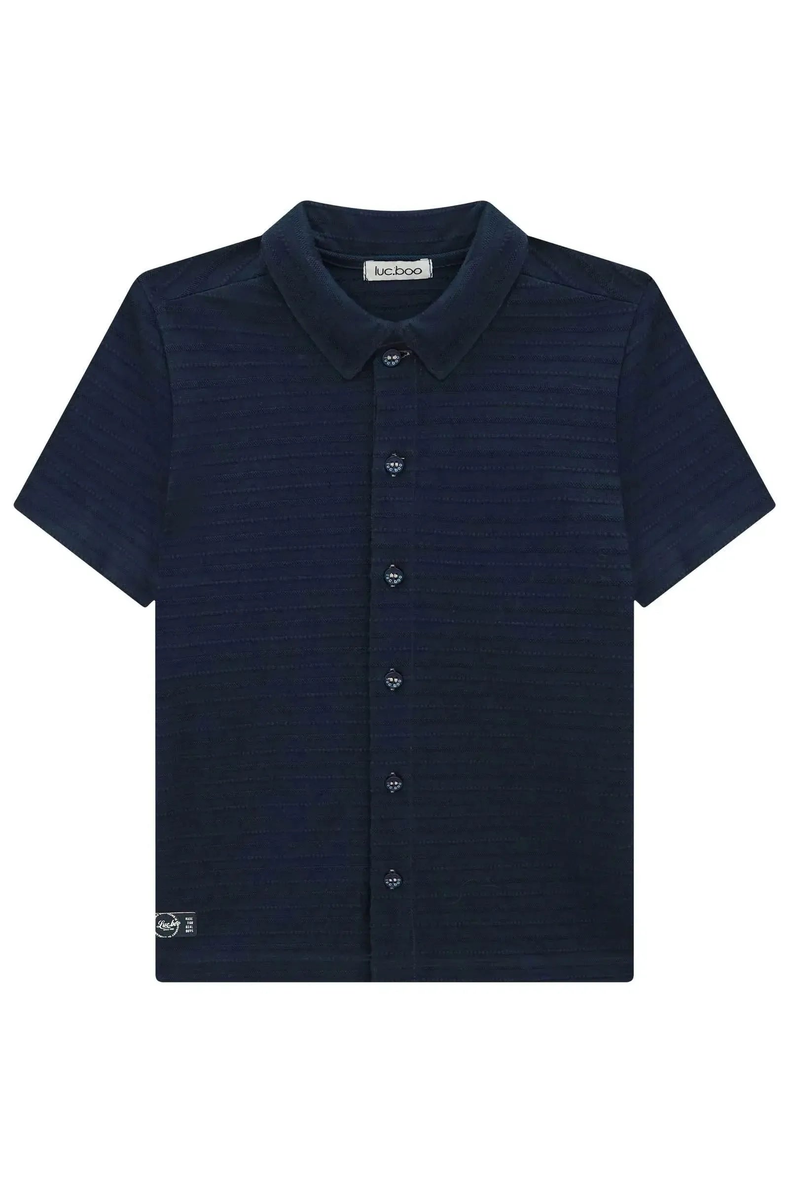 Camisa em Malha Textura 98428 LucBoo Infantil Menino