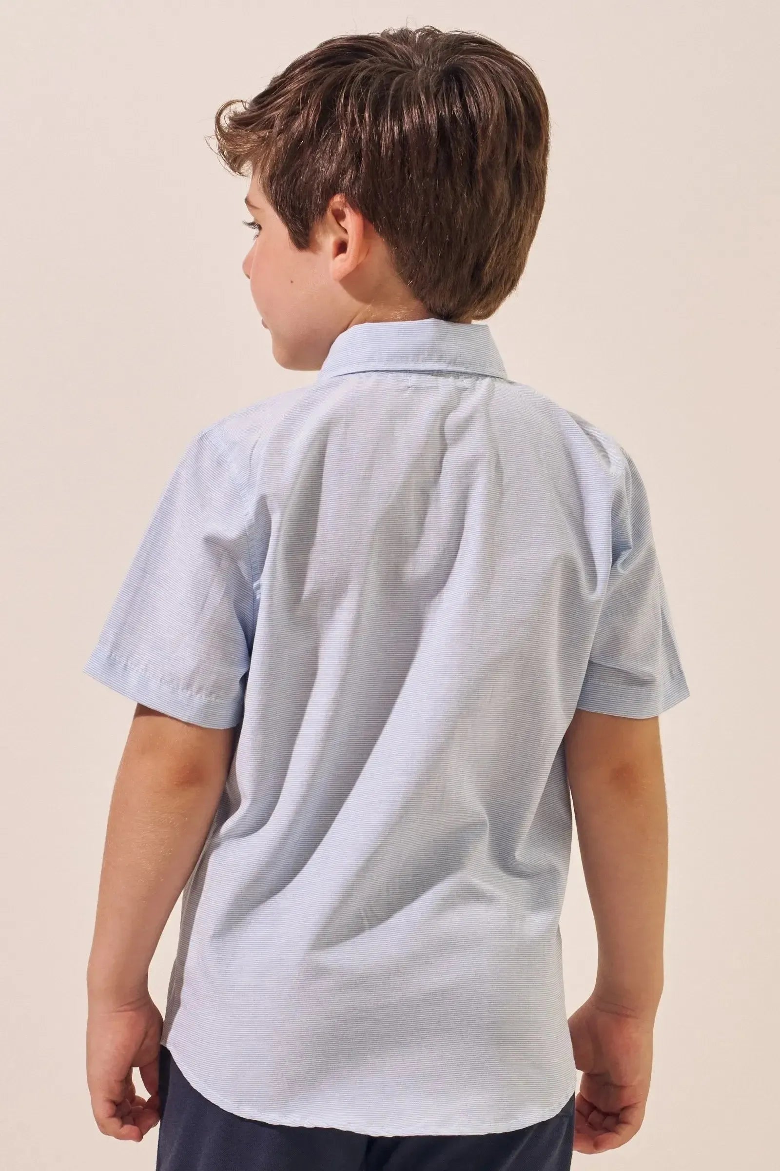 Camisa em Tecido Listrado 94788 LucBoo Infantil Menino