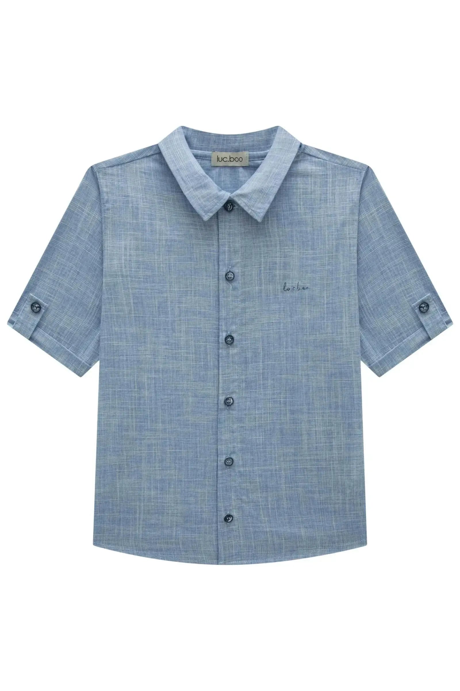 Camisa em Tecido Verano Chambray 83343 LucBoo Infantil Menino