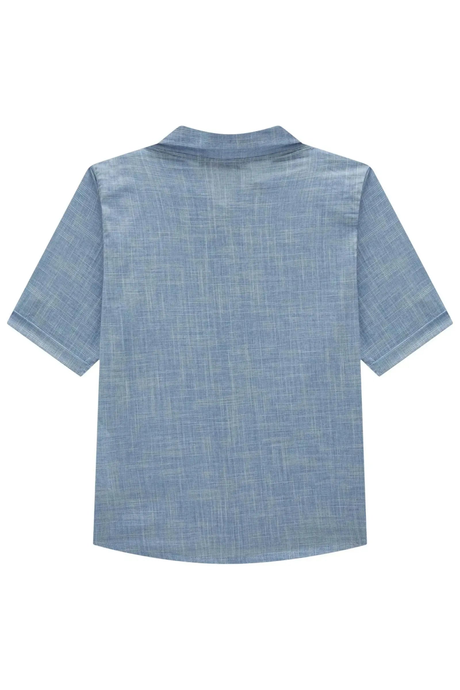 Camisa em Tecido Verano Chambray 83343 LucBoo Infantil Menino