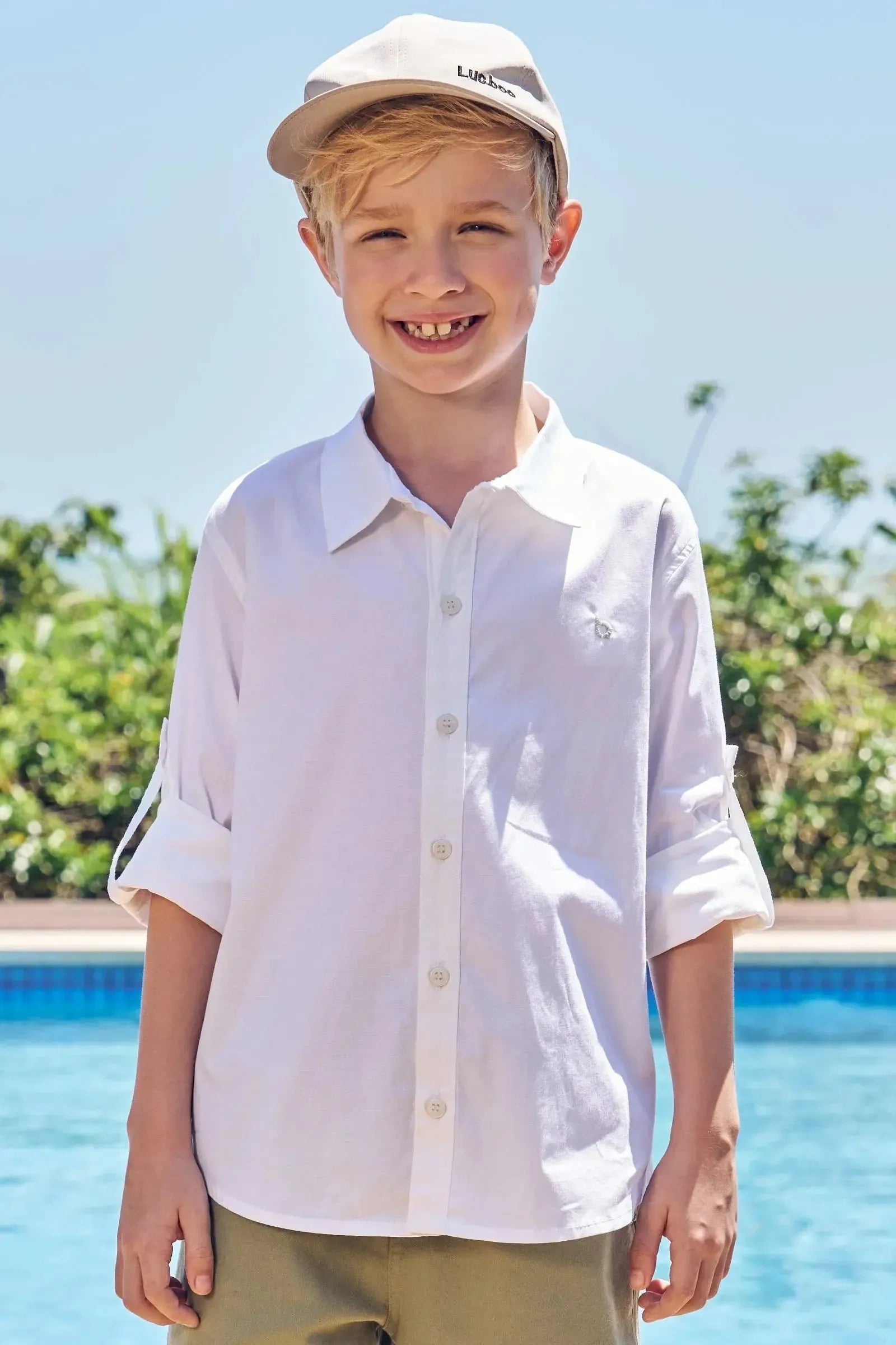 Camisa em Tricoline com Elastano 84831 LucBoo Infantil Menino