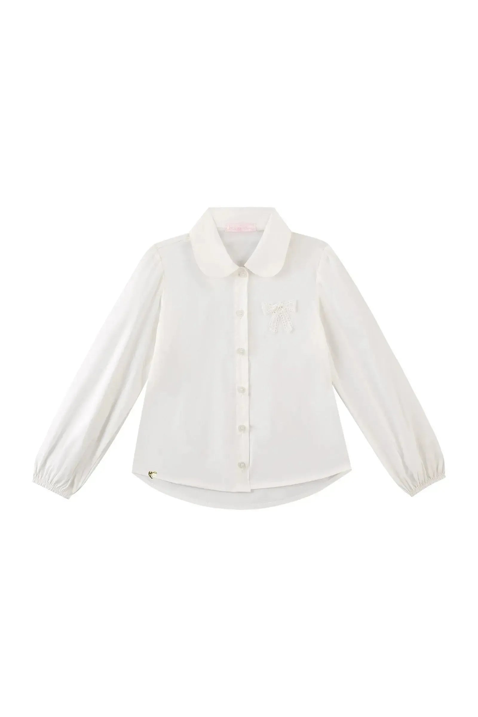 Camisa em Tricoline com Elastano 91811 Kukiê Infantil Menina