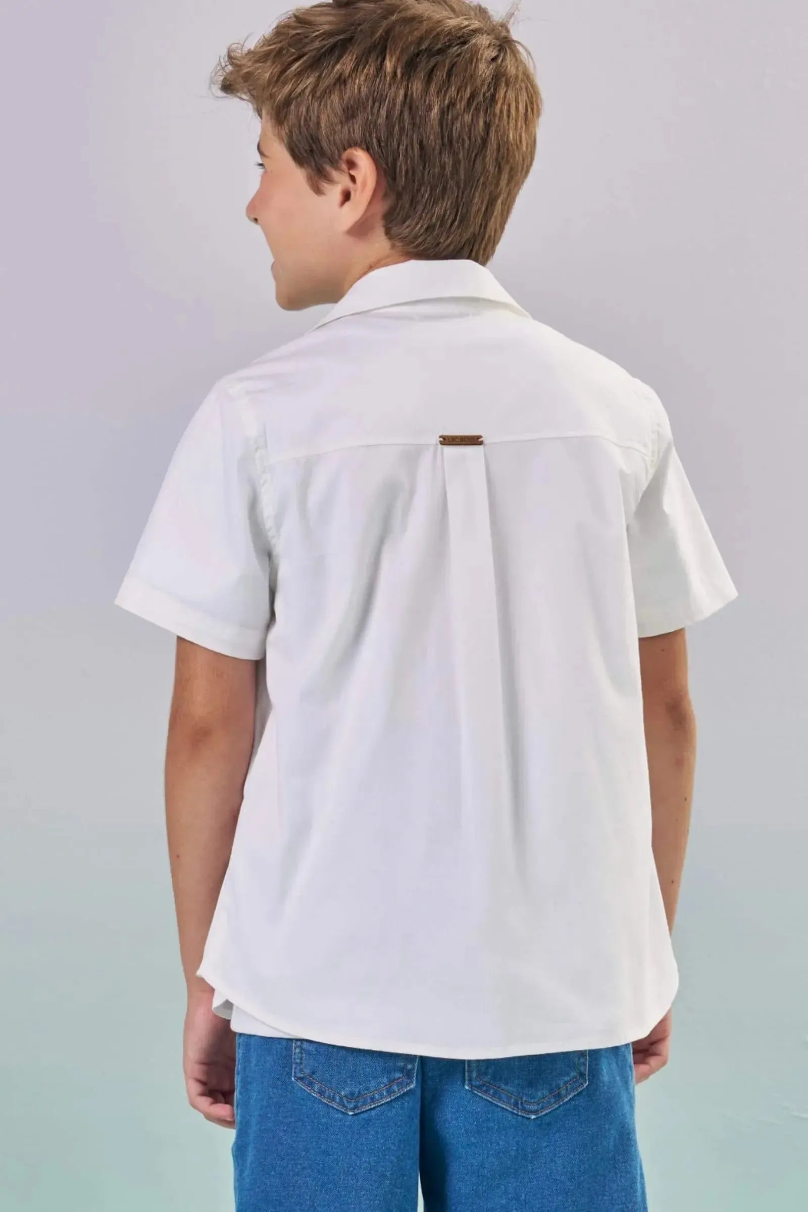Camisa em Tricoline Mônaco com Elastano 87285 LucBoo Infantil Menino