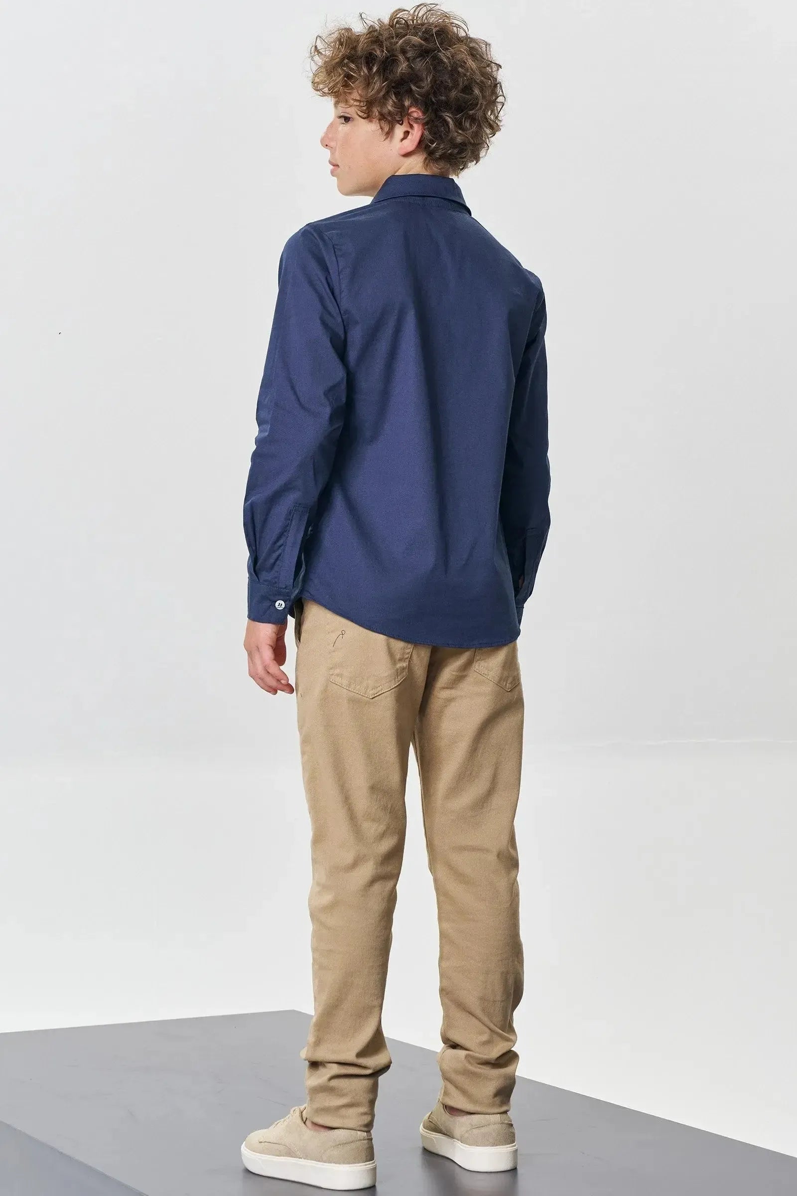 Camisa em Tricoline Mônaco com Elastano 89113 Johnny Fox Teen Menino